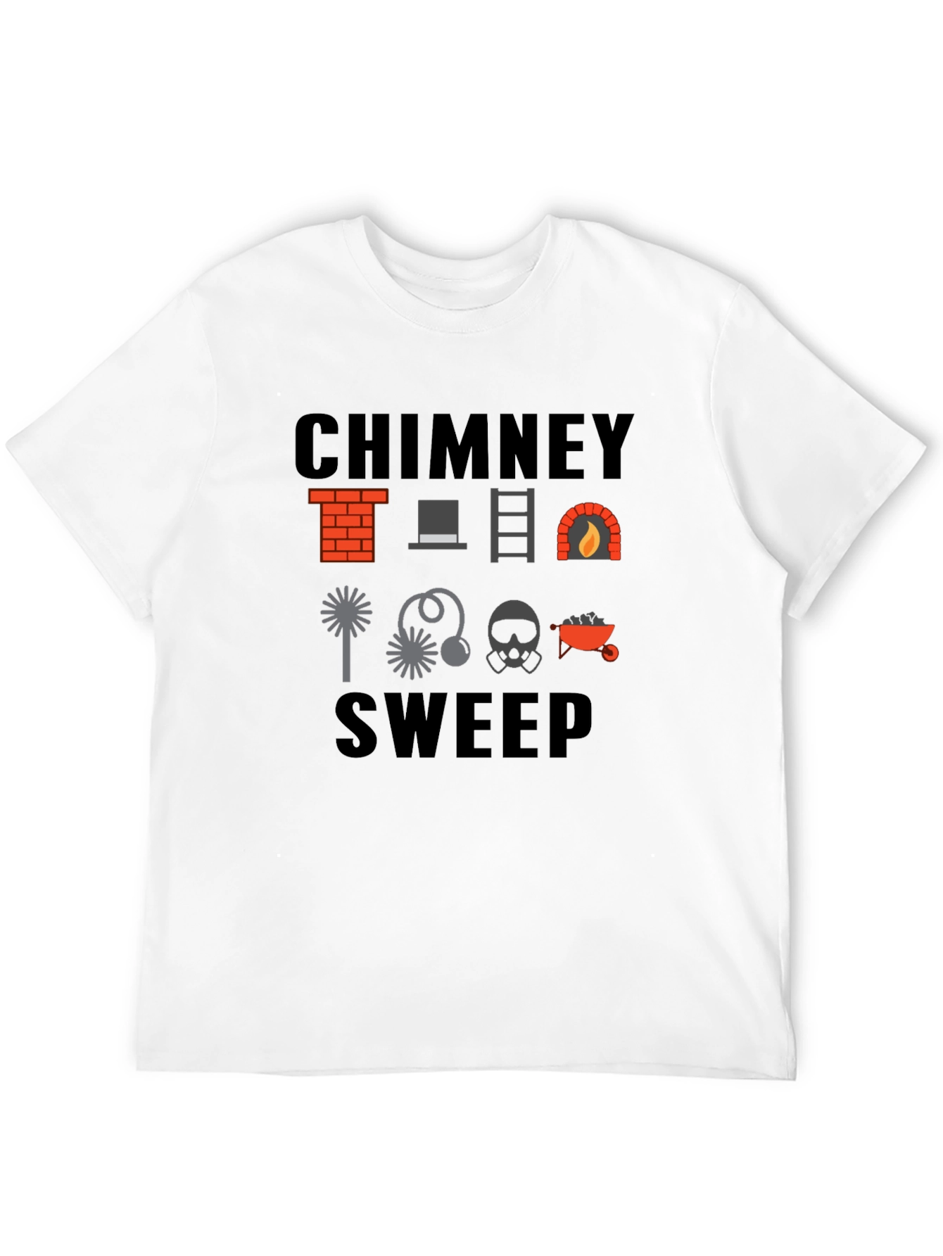 Chimney Sweep Graphic T-Shirt - Black