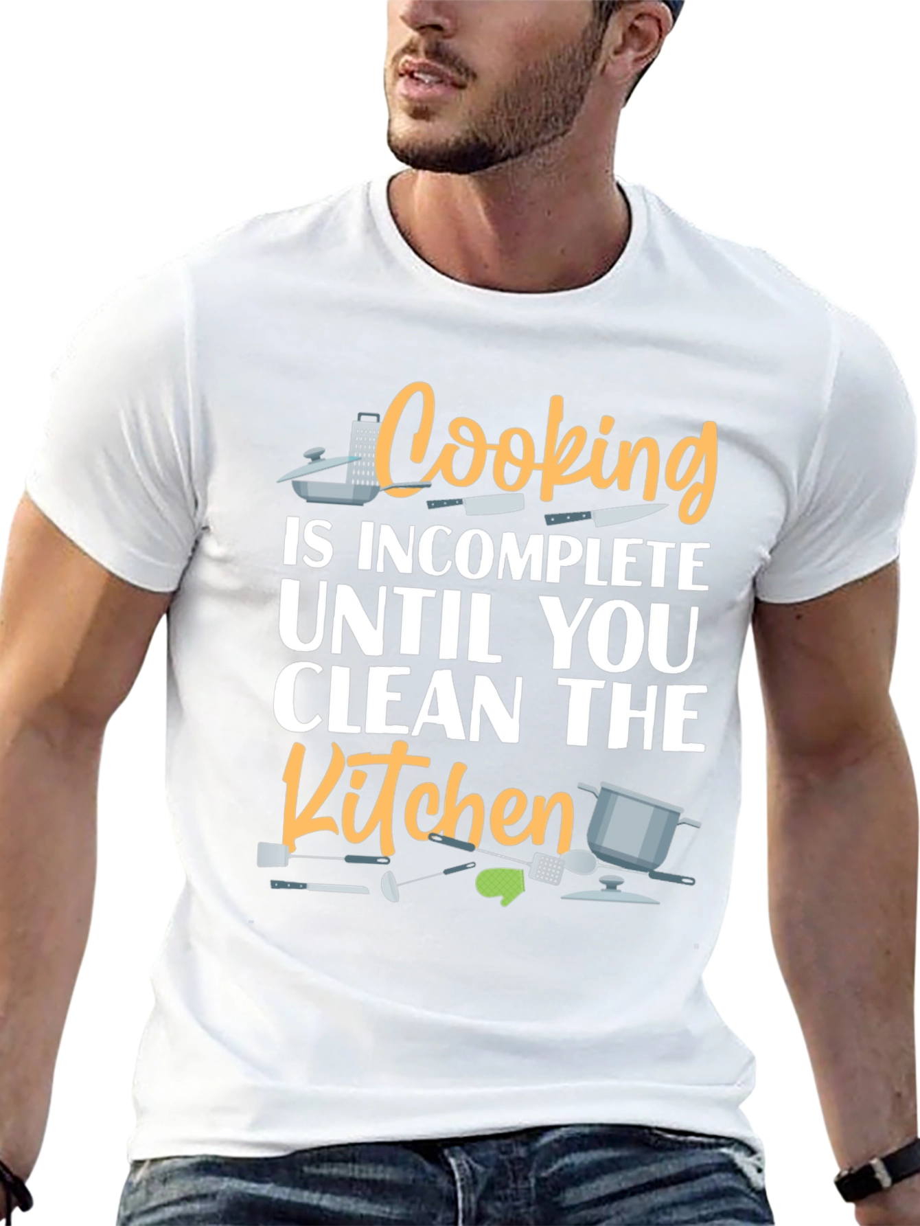 Funny Cooking T-Shirt - Clean the Kitchen