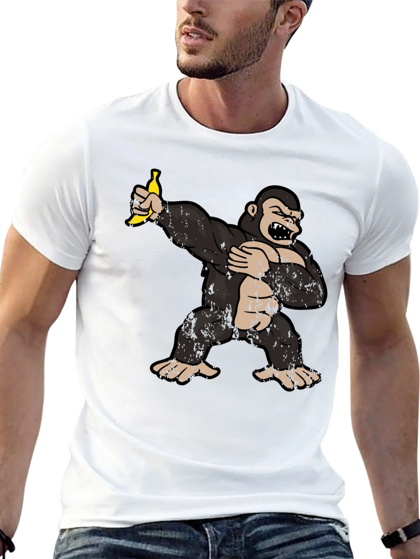 Dabbing Gorilla Graphic Tee - Funny Ape T-Shirt