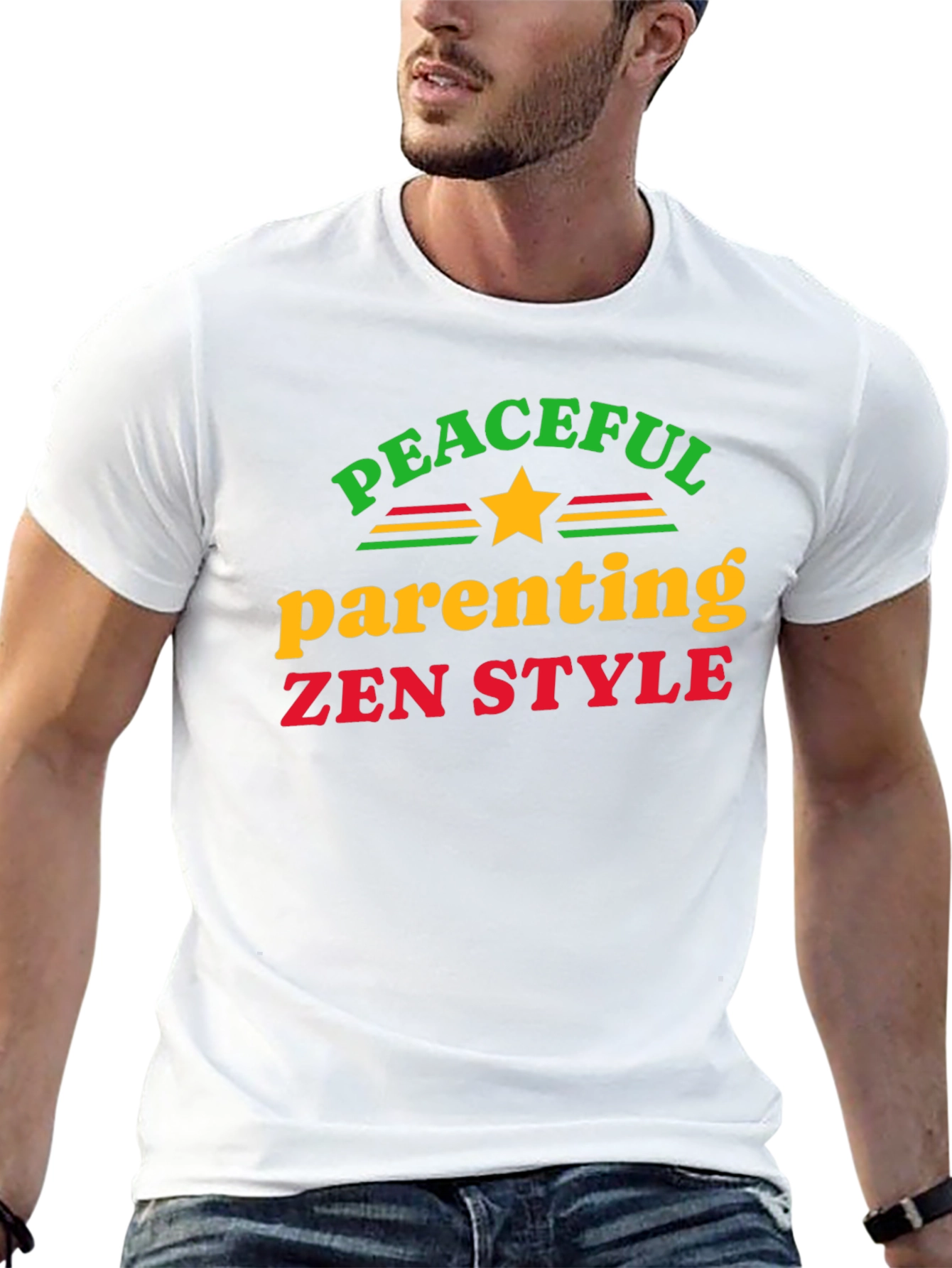 Peaceful Parenting Zen Style Black T-Shirt