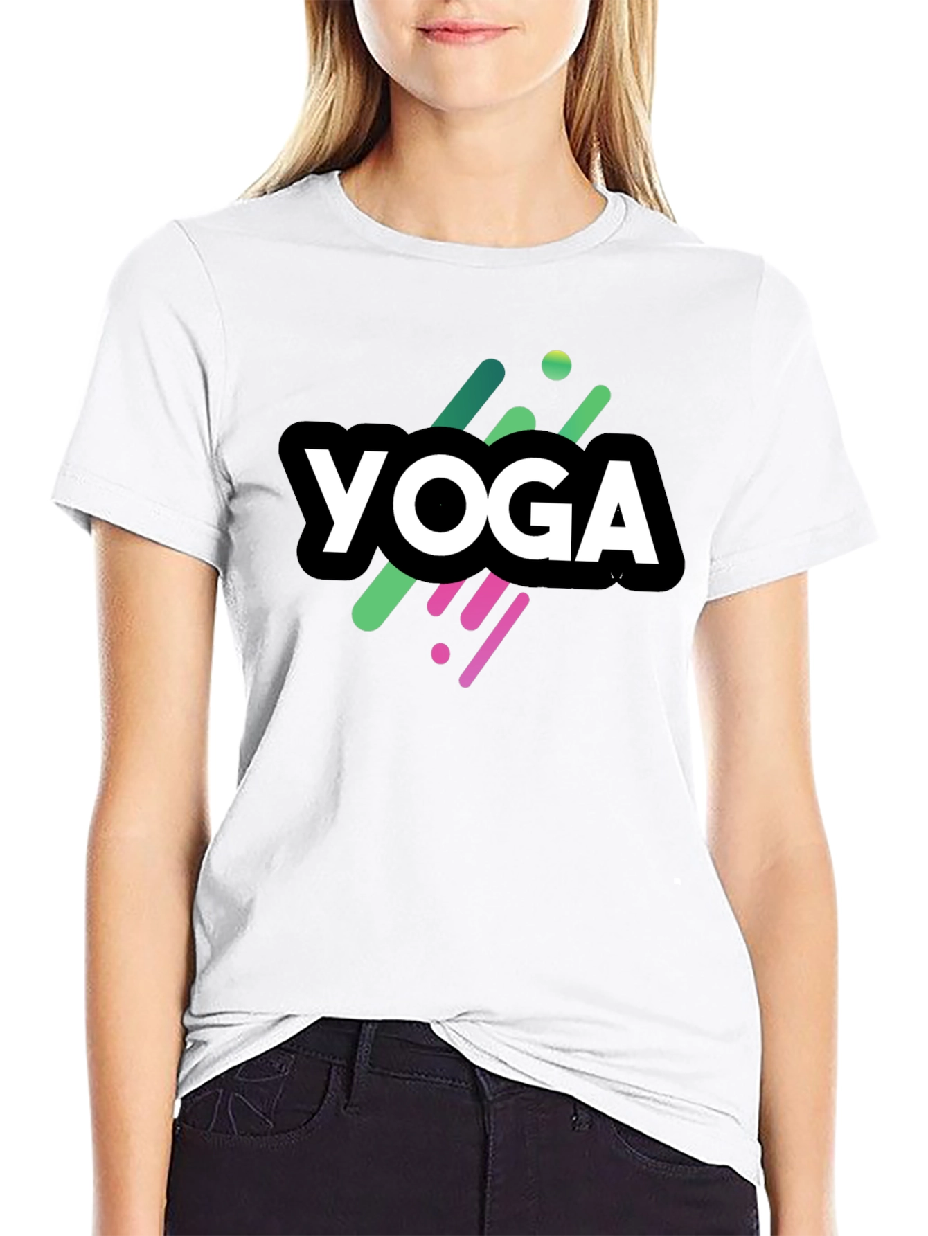Yoga Graphic Black T-Shirt