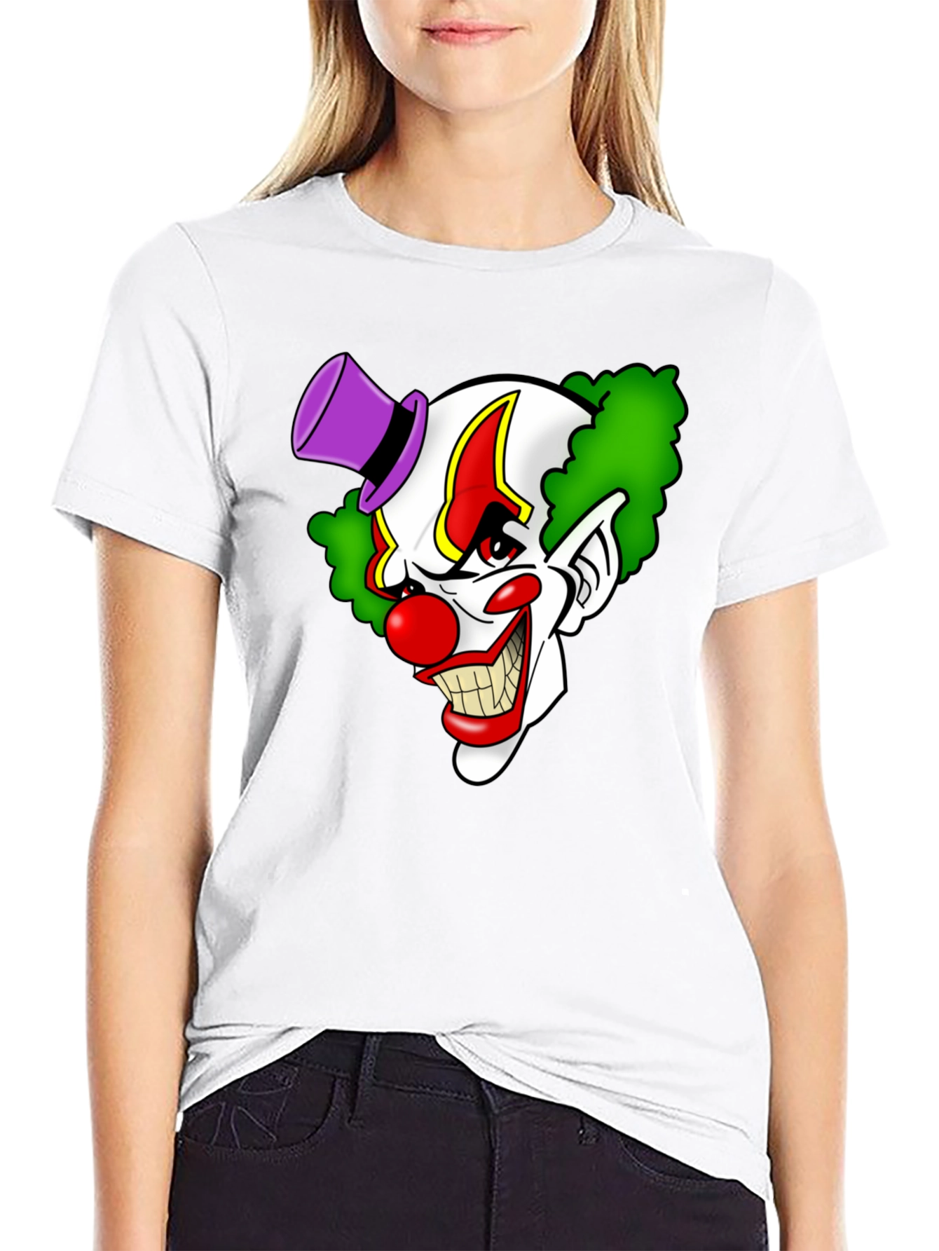 Creepy Clown Graphic Tee - Mens Black T-Shirt