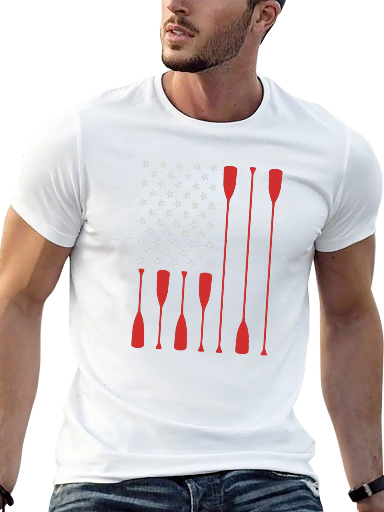 American Flag Paddle T-Shirt