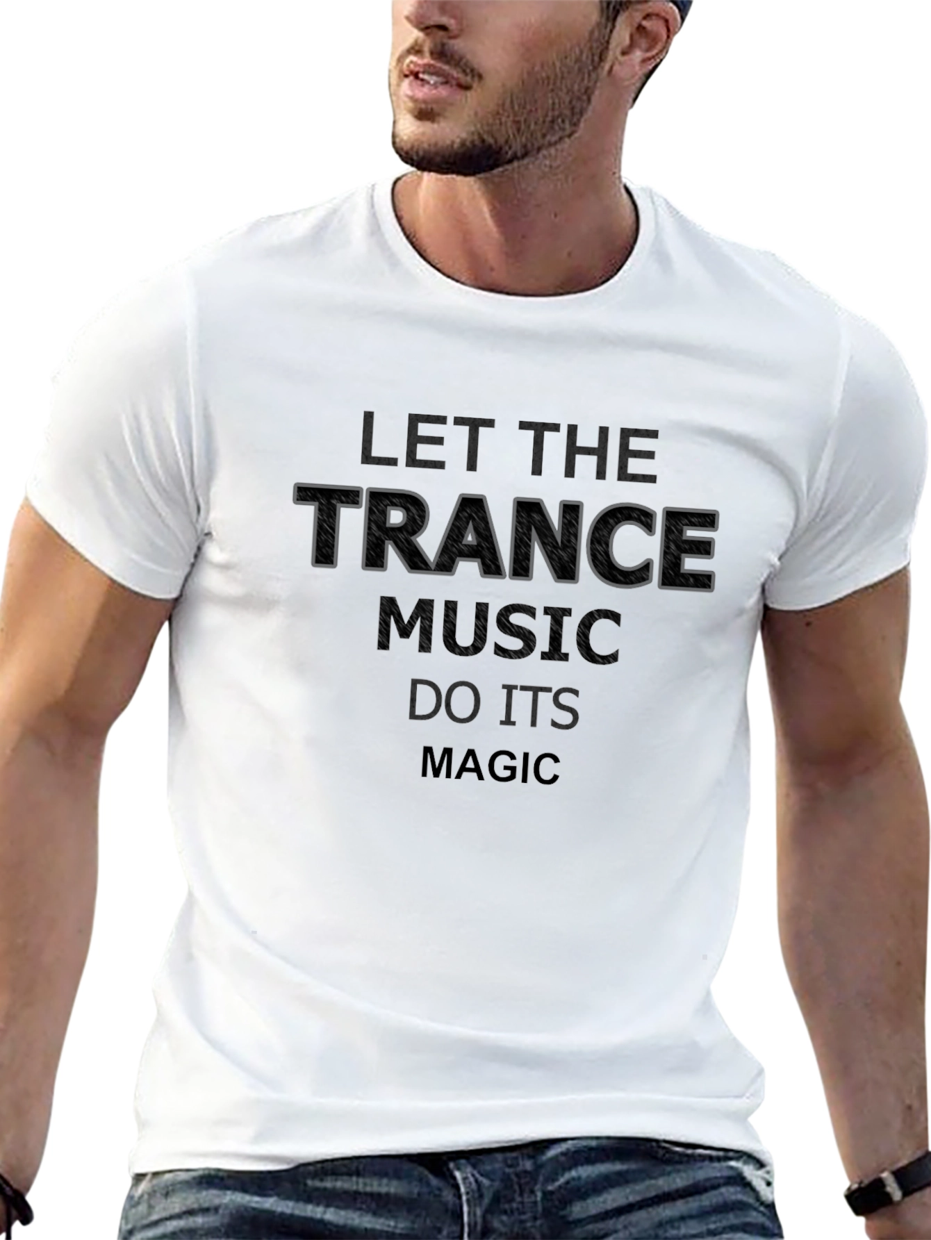 Let The Trance Music Do Its Magic Black Tee