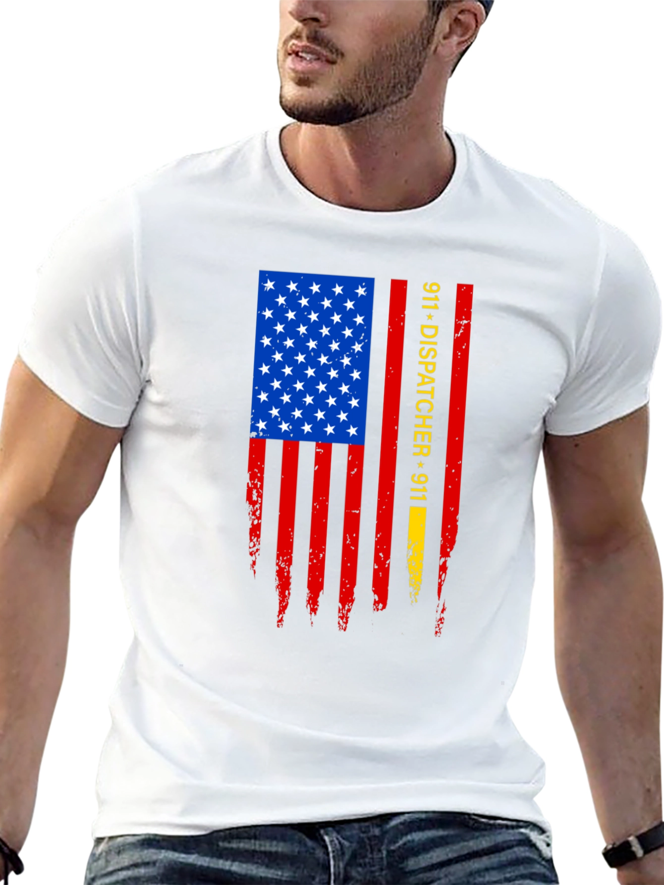 911 Dispatcher American Flag Graphic Tee
