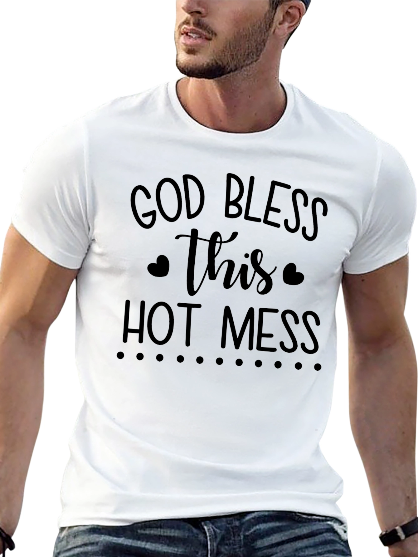 God Bless This Hot Mess Graphic T-Shirt