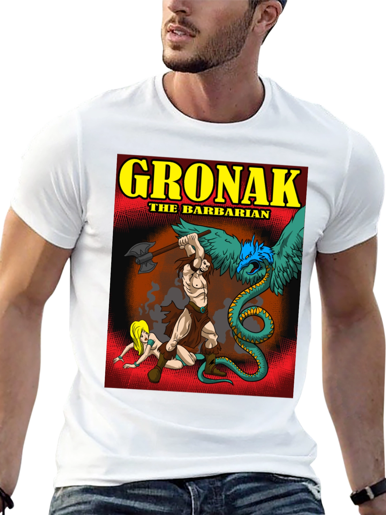 Gronak the Barbarian Graphic Tee - Bold Black