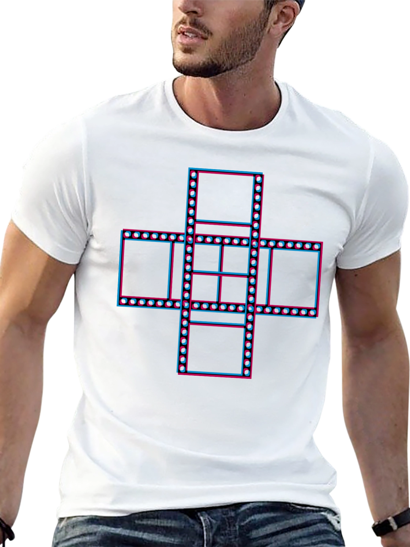 Optical Illusion Cube T-Shirt - Unique Graphic Tee