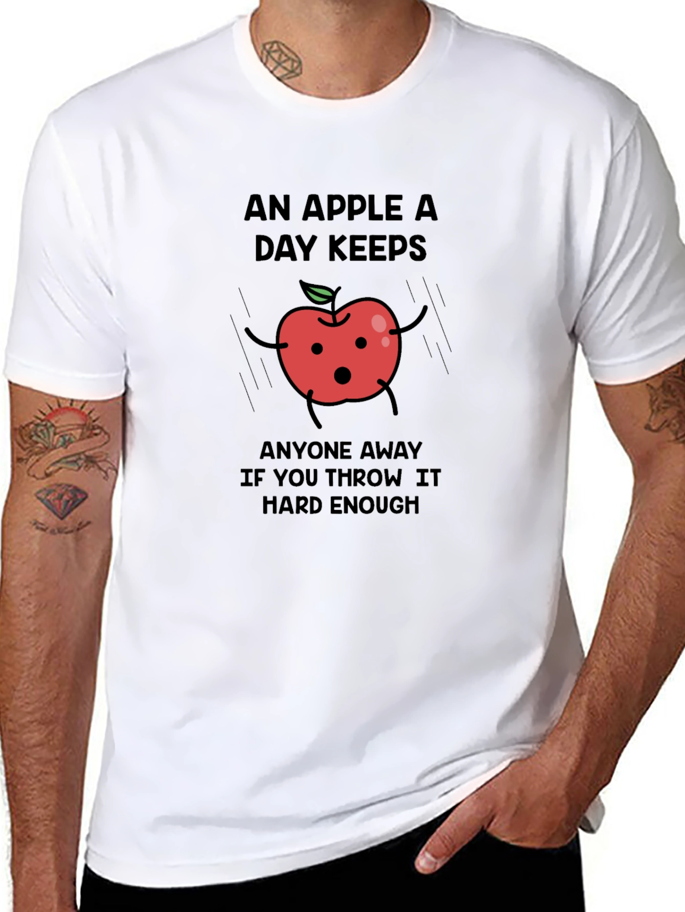 Funny Apple T-Shirt - An Apple a Day Keeps...
