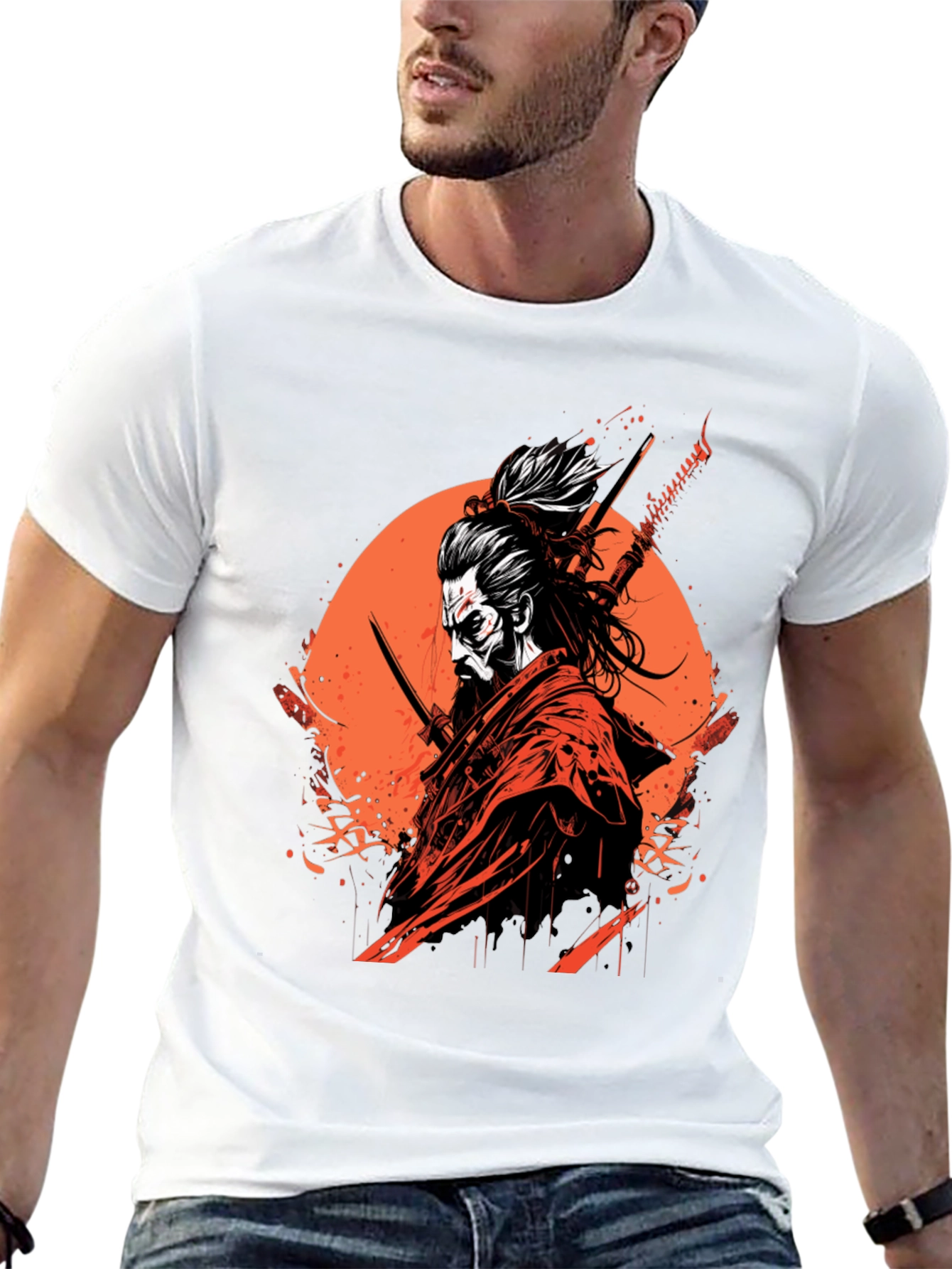 Samurai Graphic Black T-Shirt