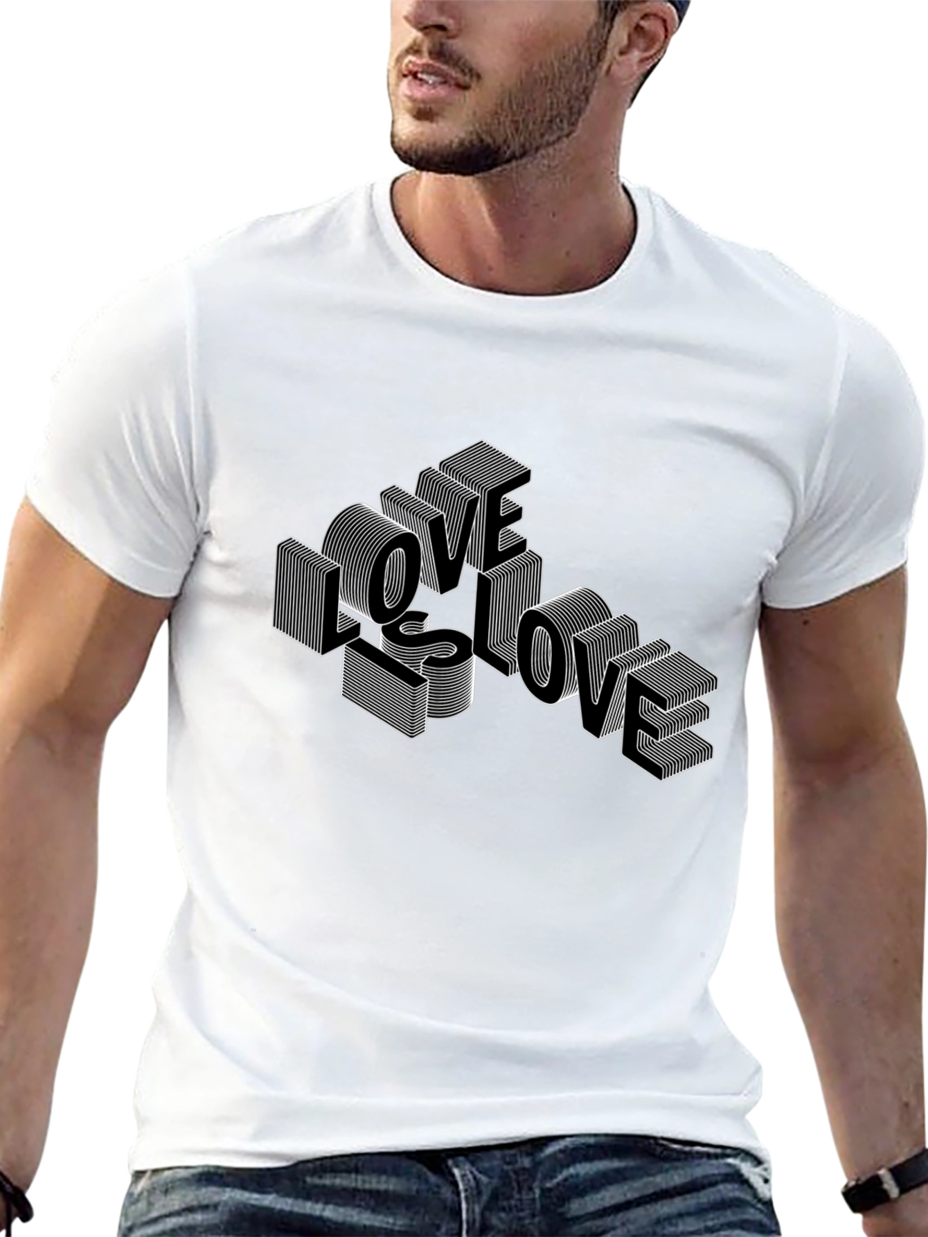 Love is Love Graphic T-Shirt - Black