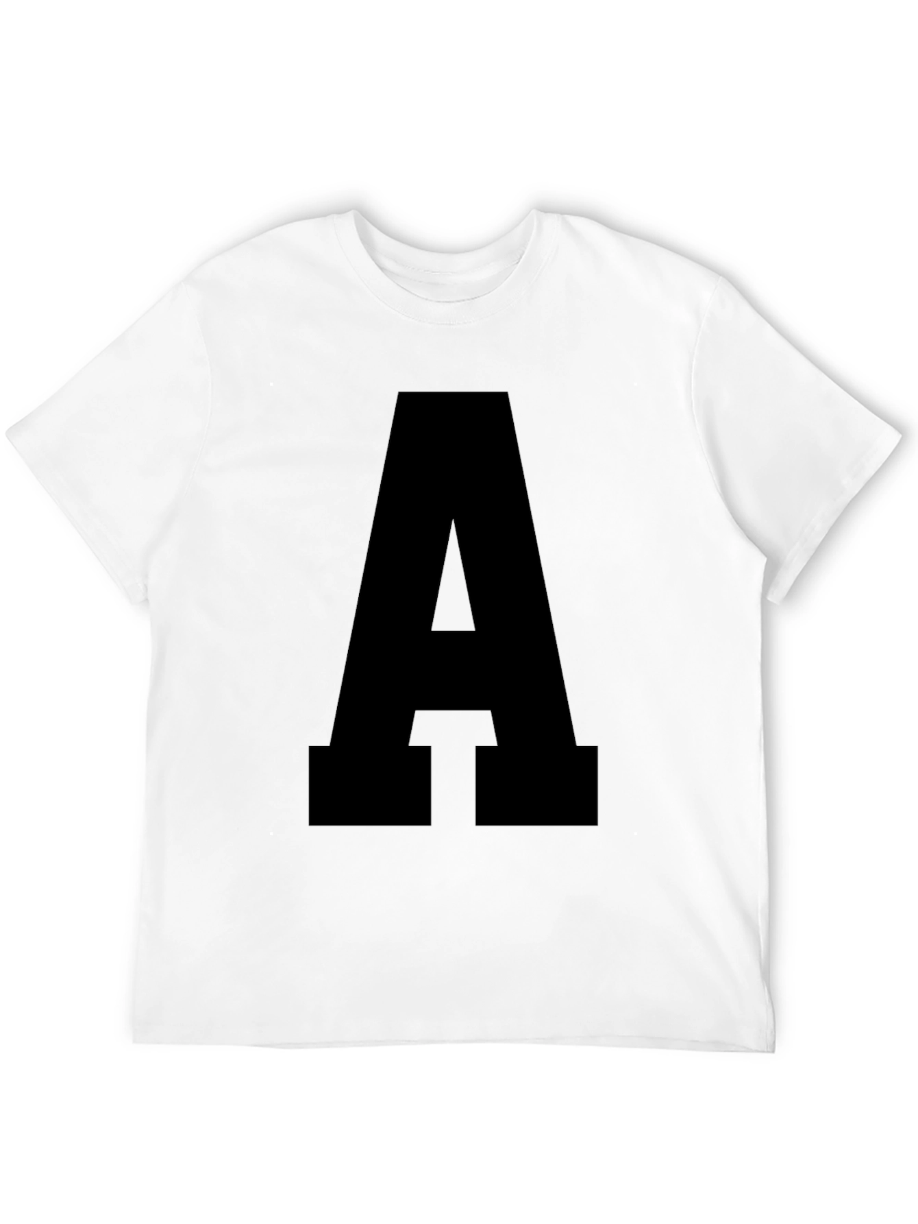 Bold Letter A Black T-Shirt - Statement Tee