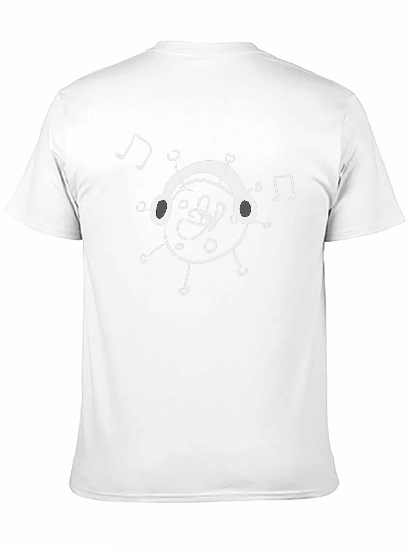 Musical Doodle Graphic Tee - Soft Black Cotton