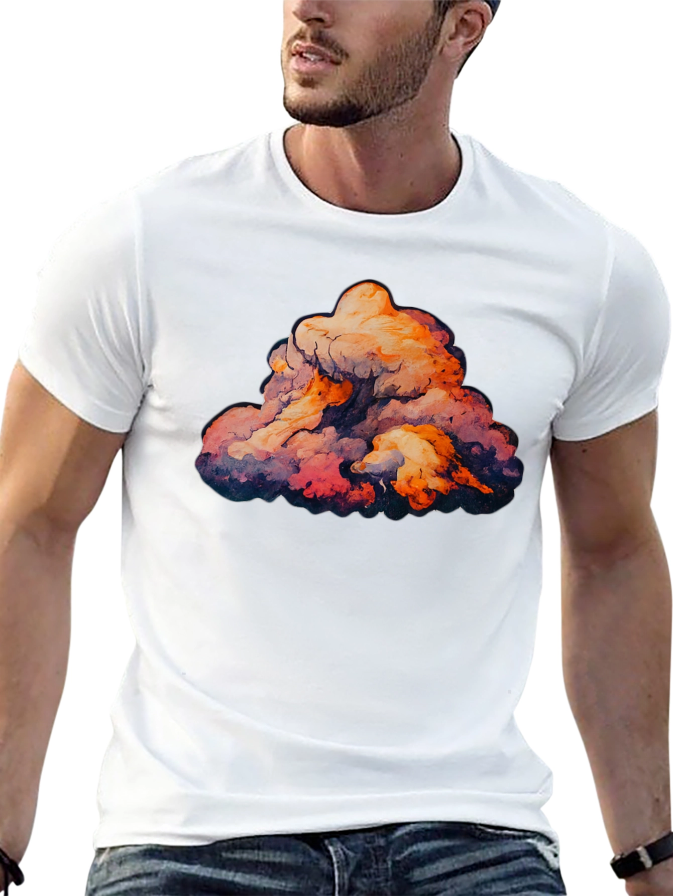 Cloud Graphic Black T-Shirt