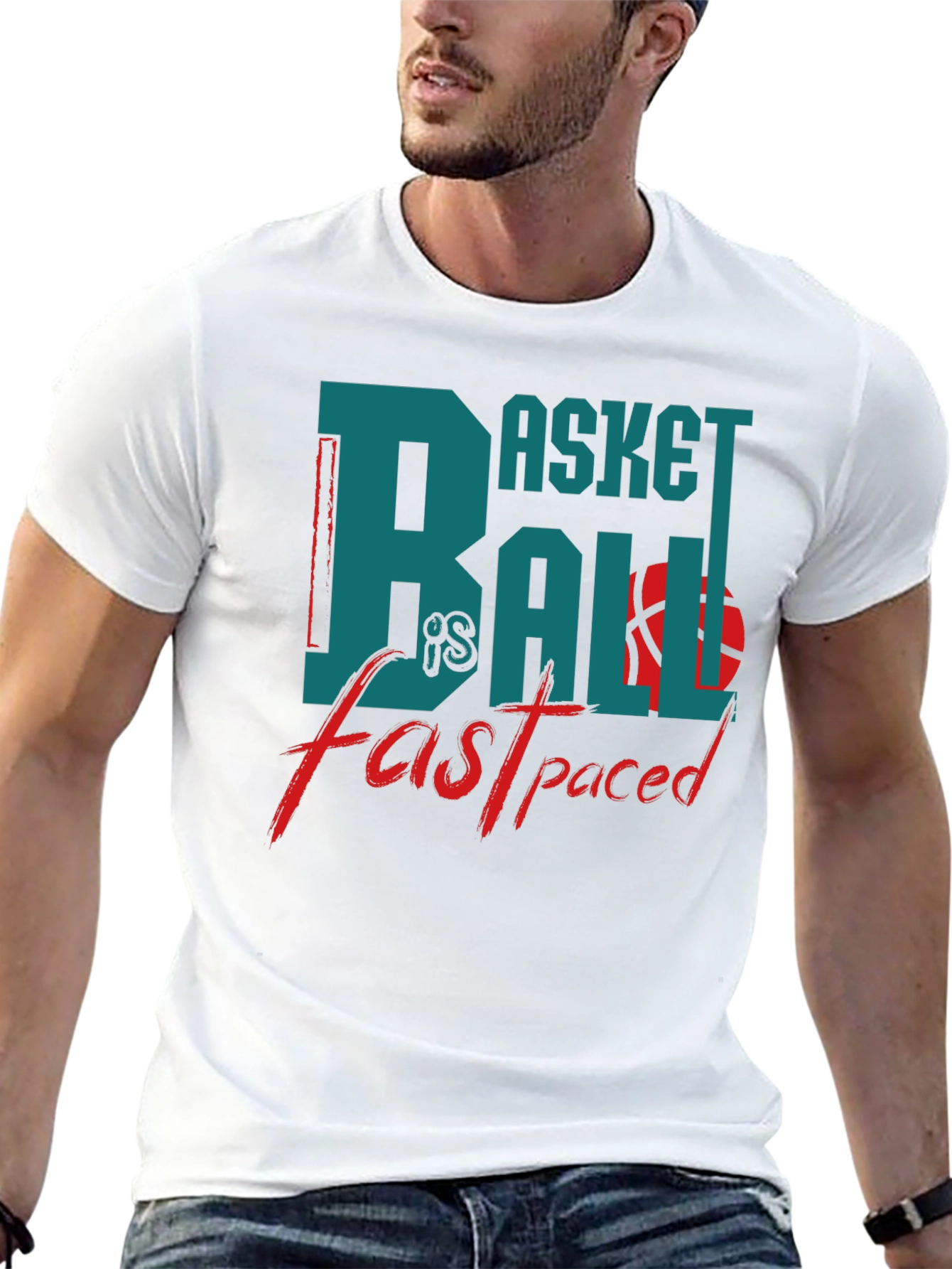 Basketball is Fast Paced Black Graphic Tee
