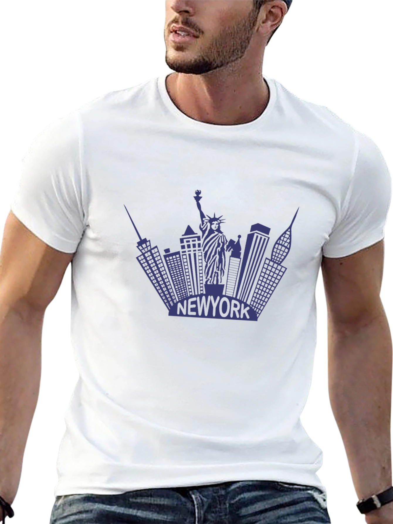 New York Skyline Graphic T-Shirt