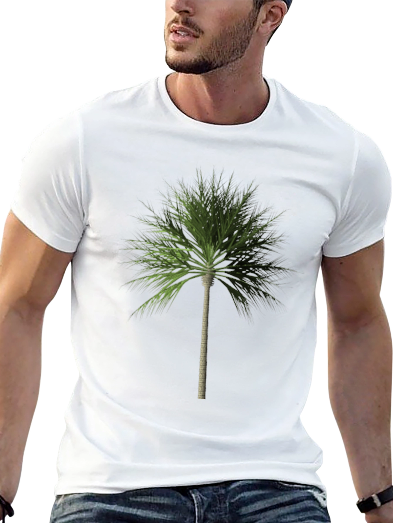 Palm Tree Graphic Tee - Relaxed Fit Cotton Shirt