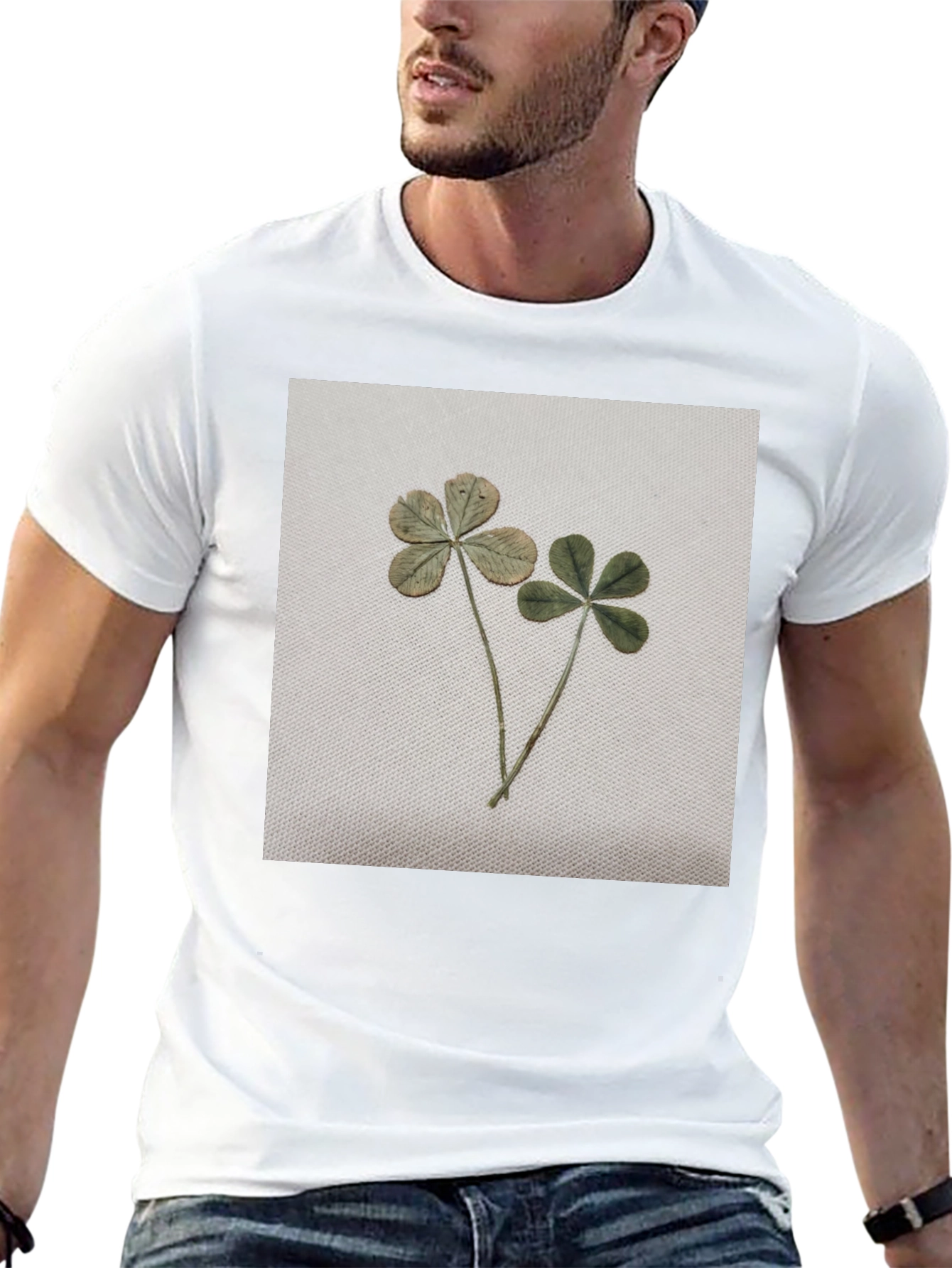 Clover Graphic Tee - Lucky Black Cotton T-Shirt