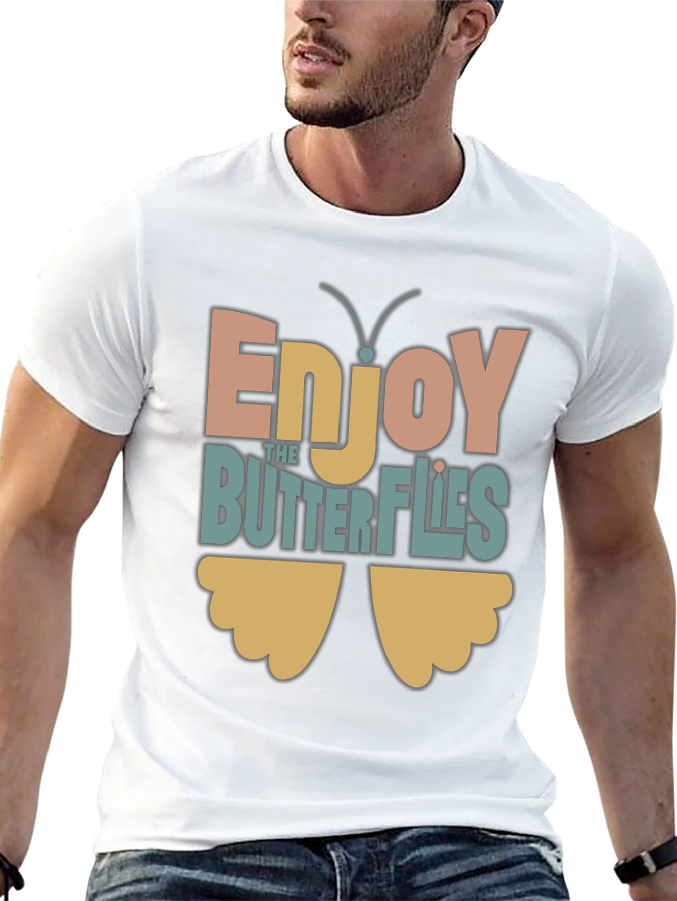 Enjoy The Butterflies Graphic T-Shirt - Relaxed Fit
