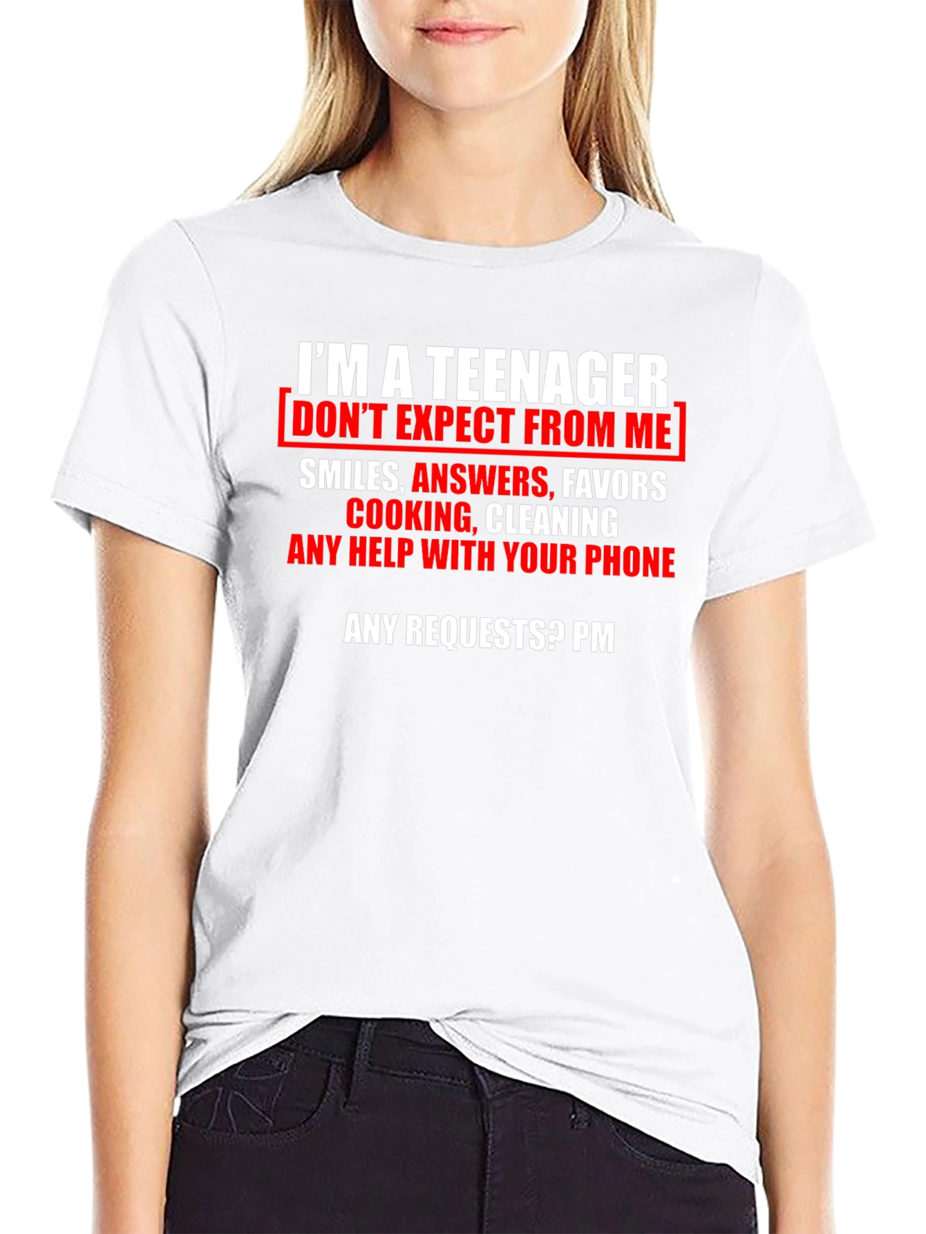 Teenager Expectation T-Shirt Funny Sarcastic Novelty Tee