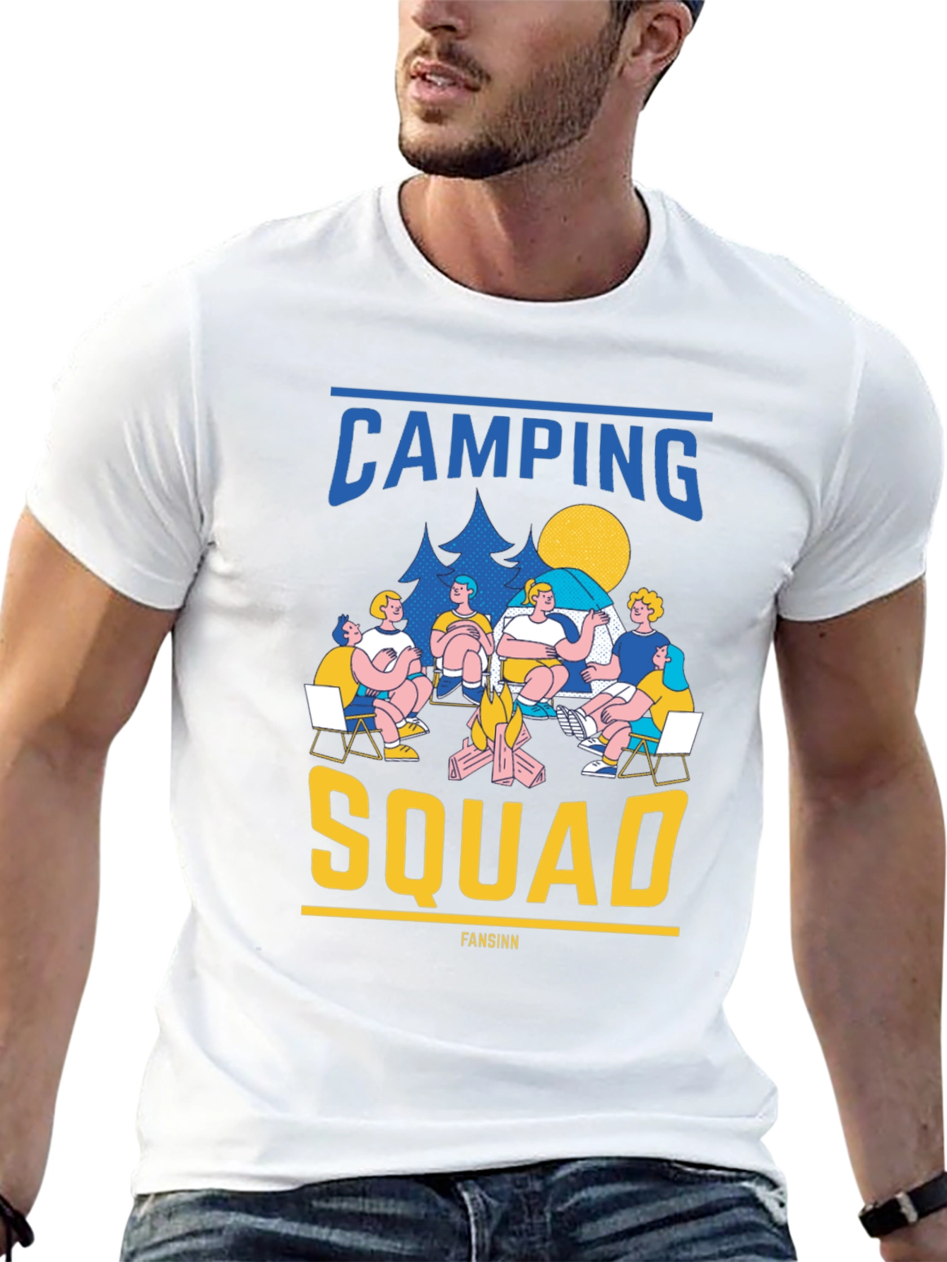Camping Squad Graphic T-Shirt - Bonfire & Friends Tee