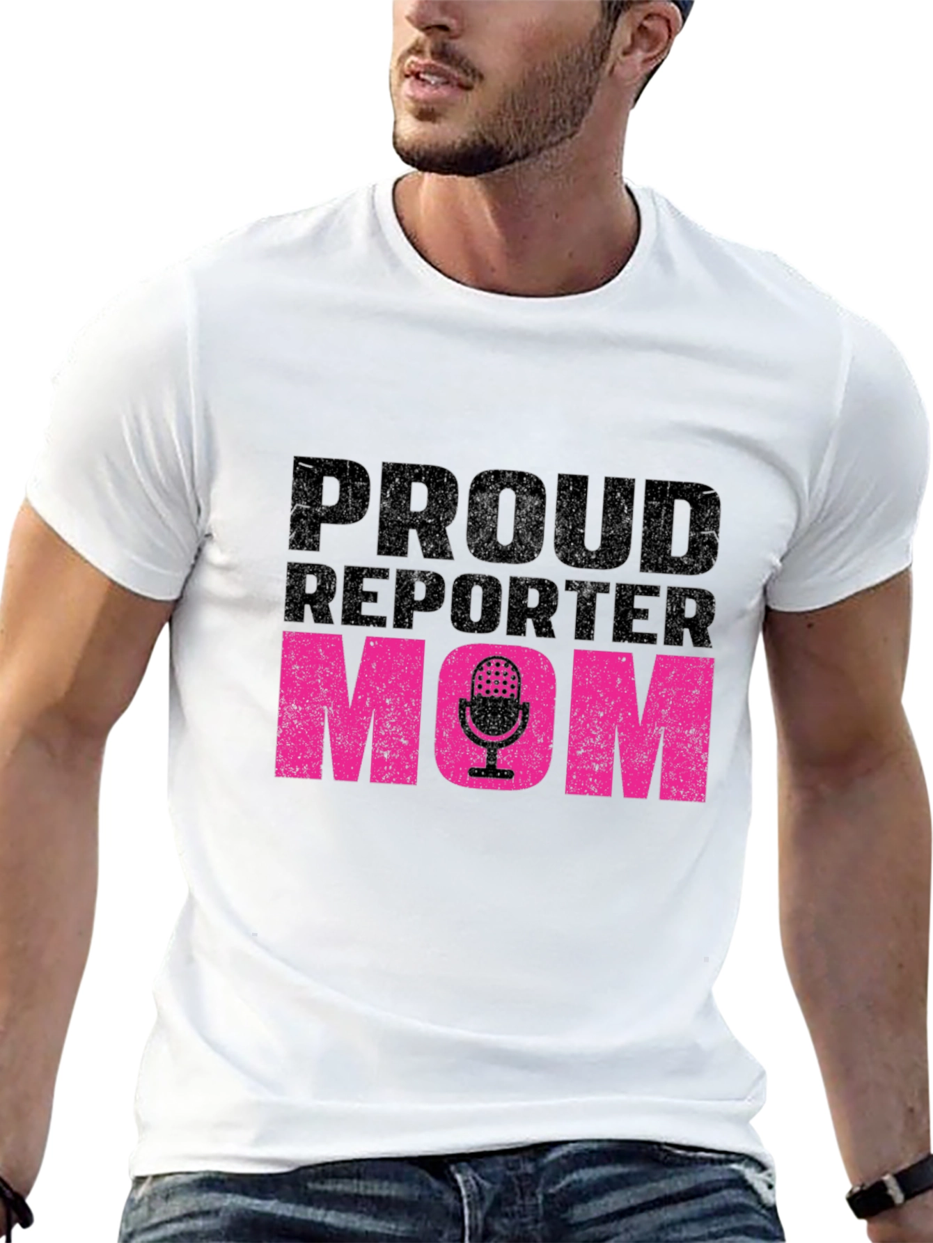 Proud Reporter Mom T-Shirt - Black