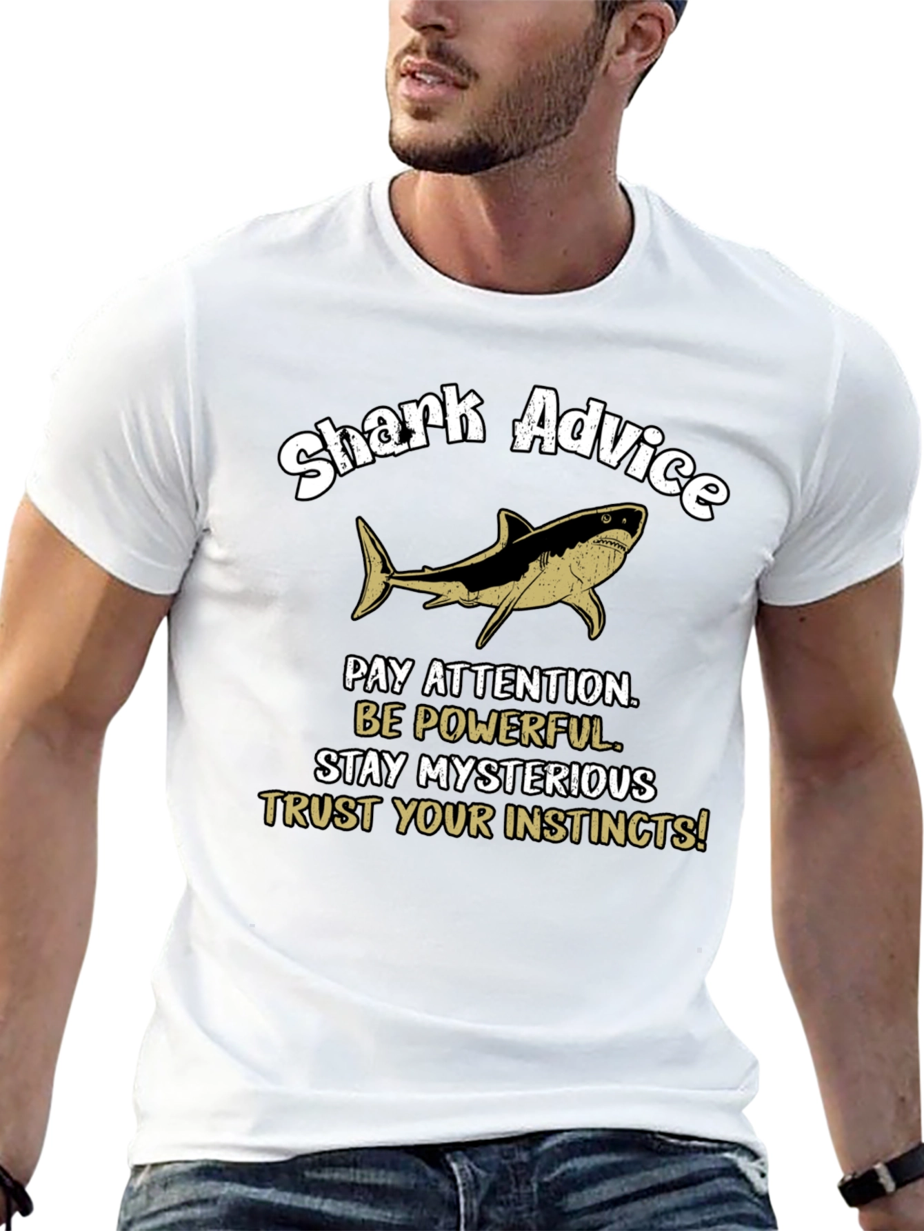 Shark Advice Graphic T-Shirt - Pay Attention Tee