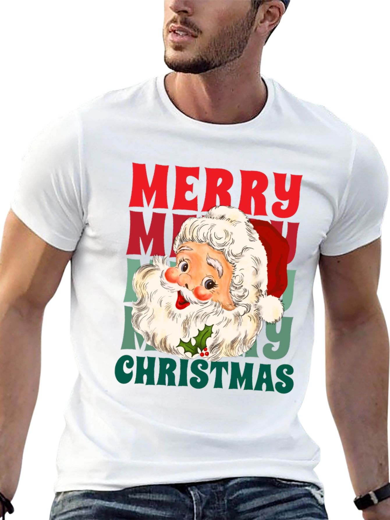 Merry Christmas Santa Graphic T-Shirt
