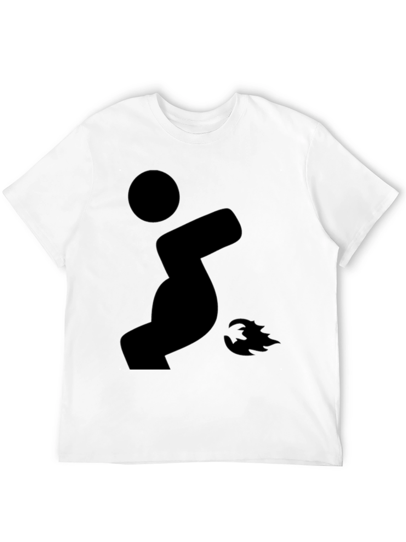 Funny Stick Figure Yoga Black T-Shirt