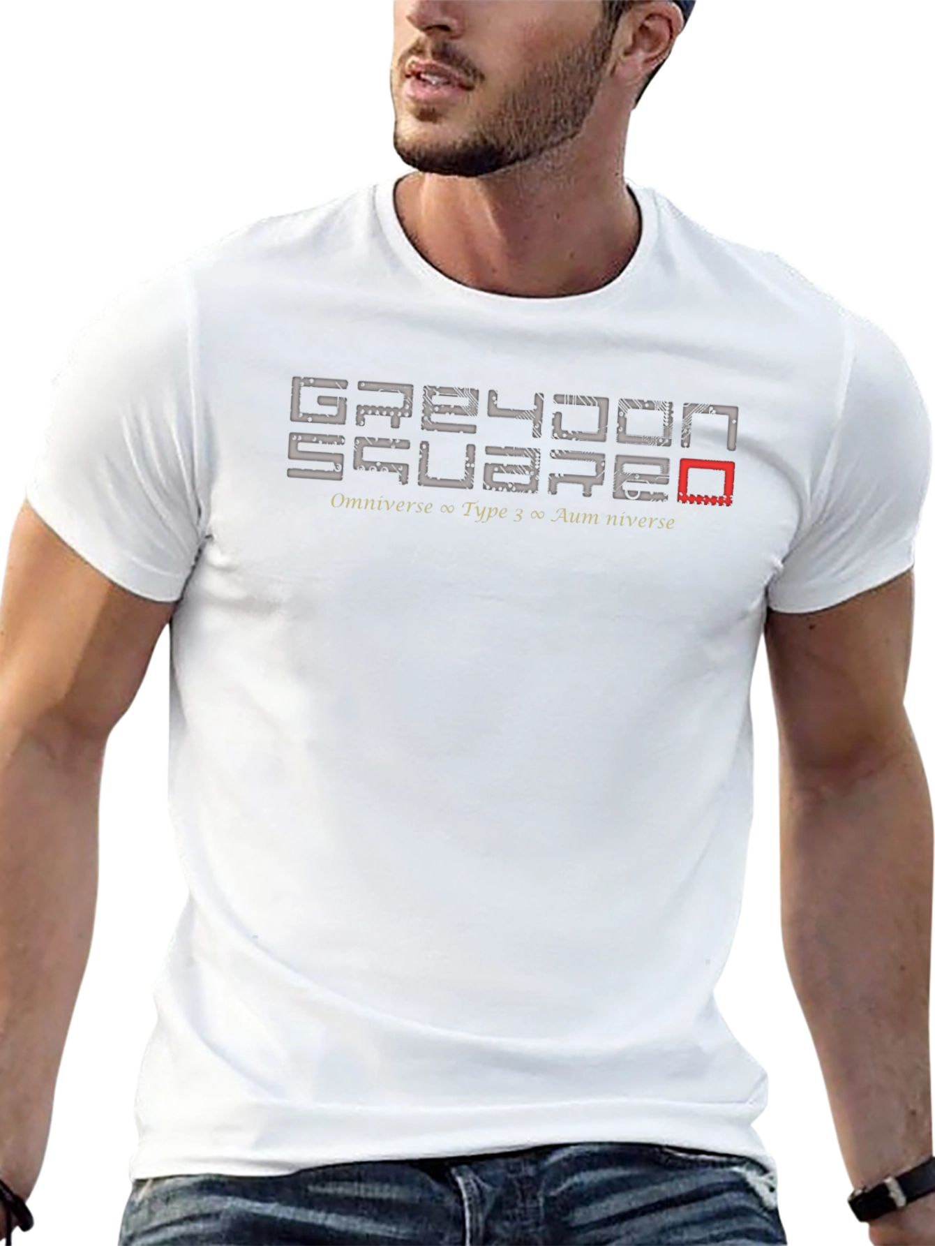 Graydon Square Black T-Shirt: Tech Style