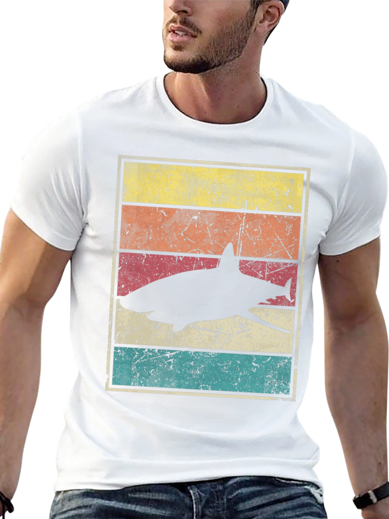 Retro Shark Silhouette T-Shirt