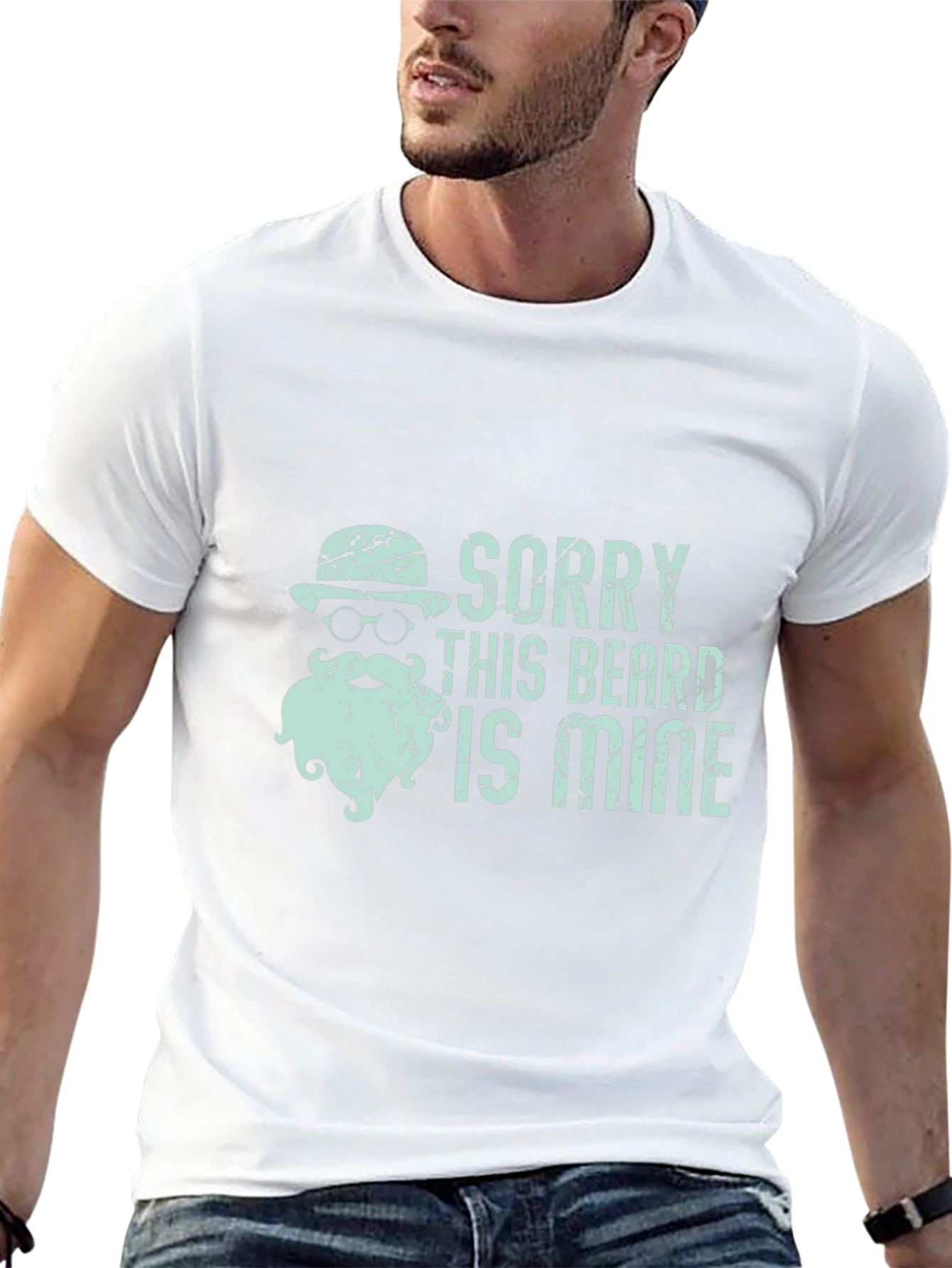 Sorry This Beard Is Mine Funny T-Shirt