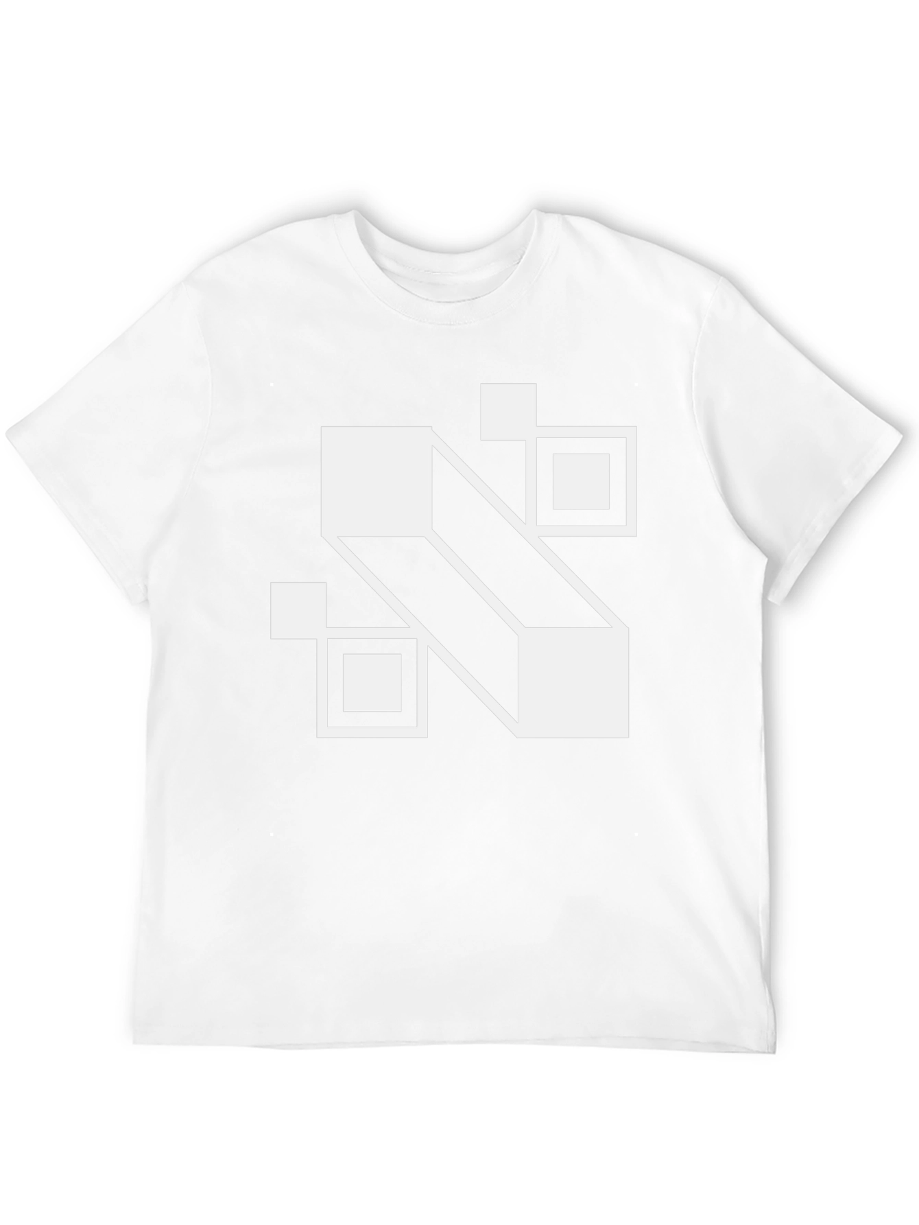 Abstract Geometric Squares Black T-Shirt