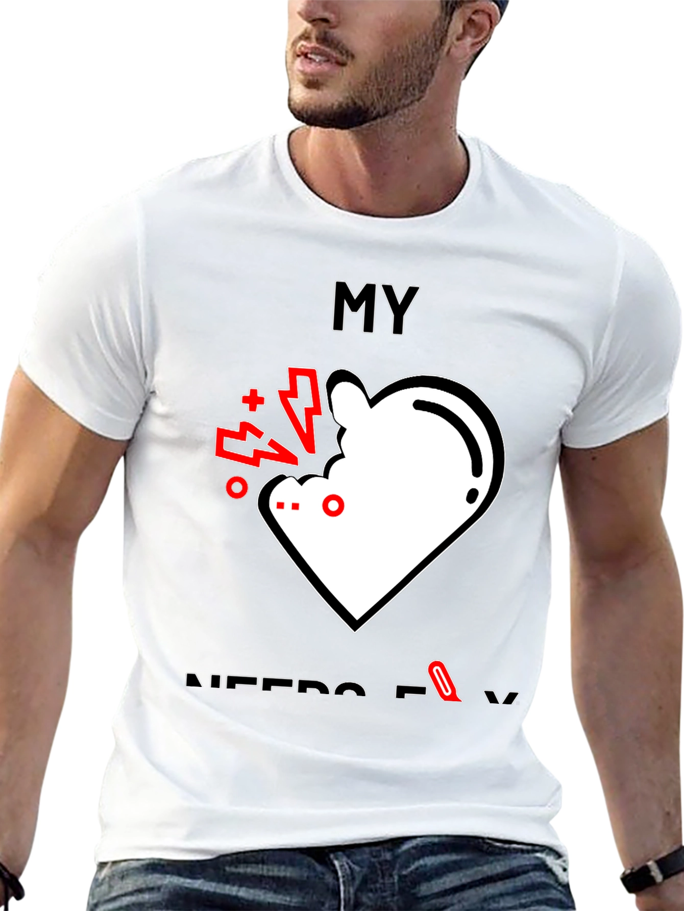 My Nerdy Love Black T-Shirt
