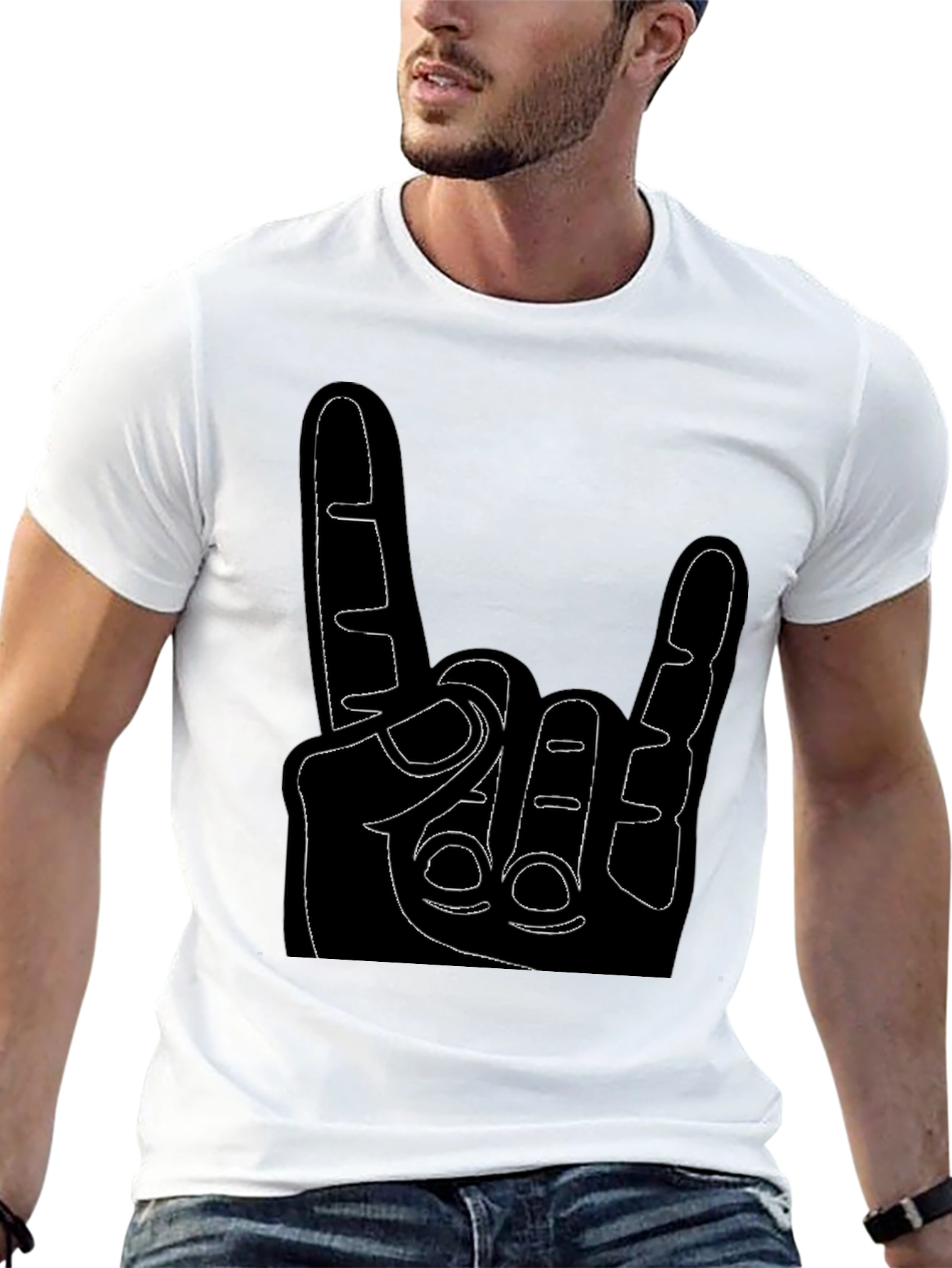 Rock On Graphic Tee - Black