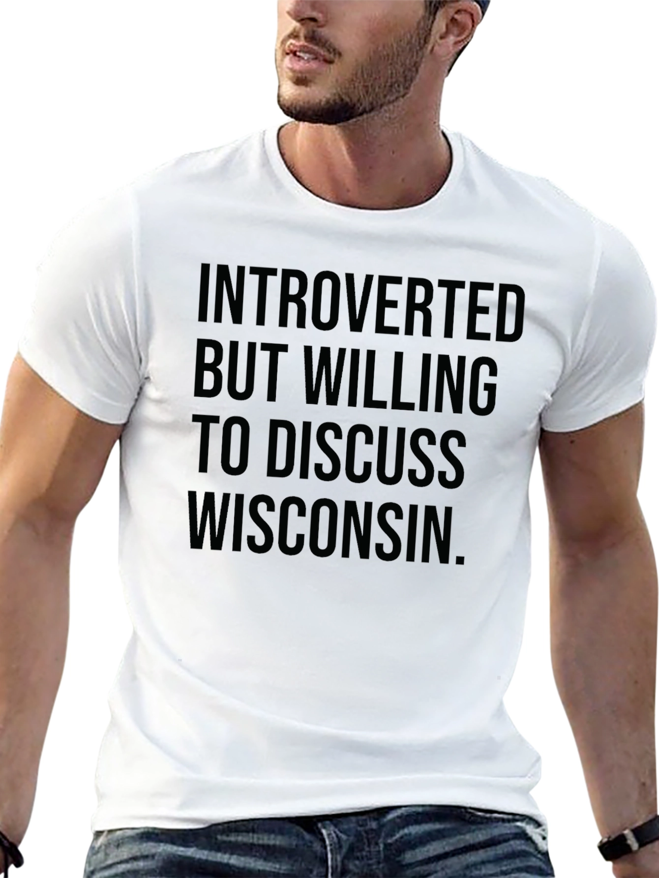 Introverted Wisconsin Graphic Tee - Soft Cotton Comfort
