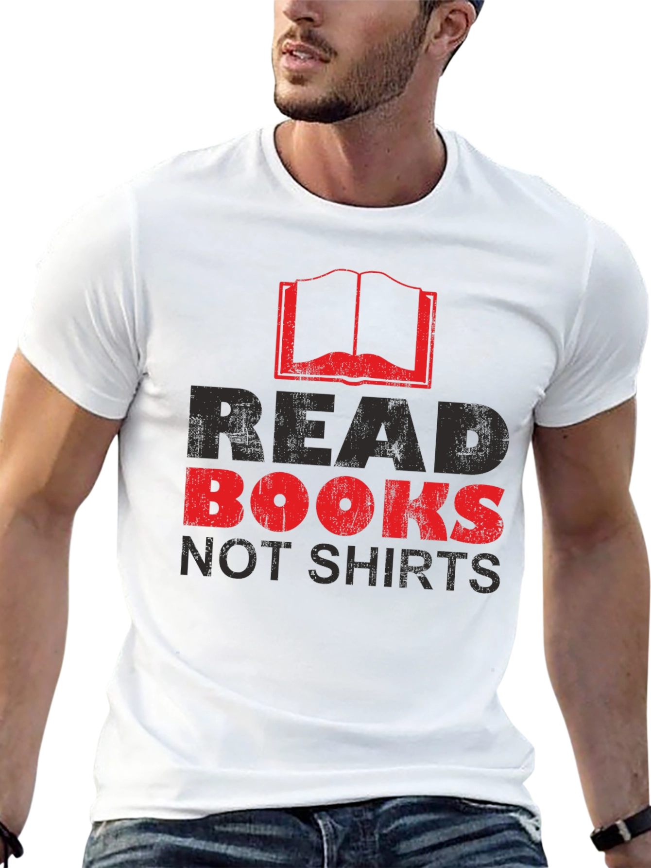Read Books Not Shirts Novelty Graphic Tee