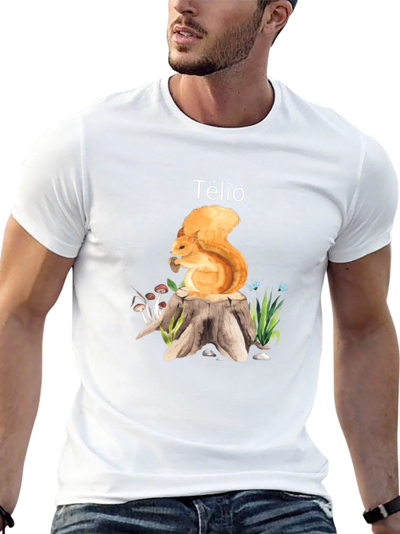 Squirrel Stump T-Shirt - Custom Name Option