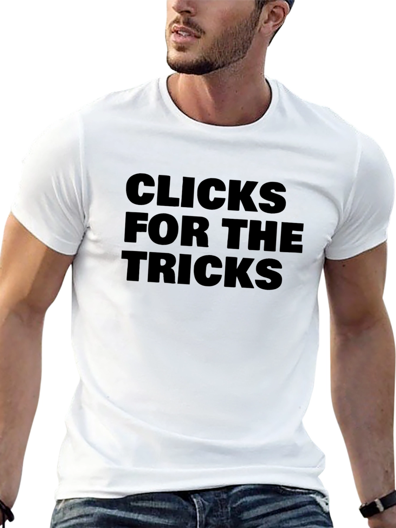 Clicks For The Tricks Black Graphic Tee