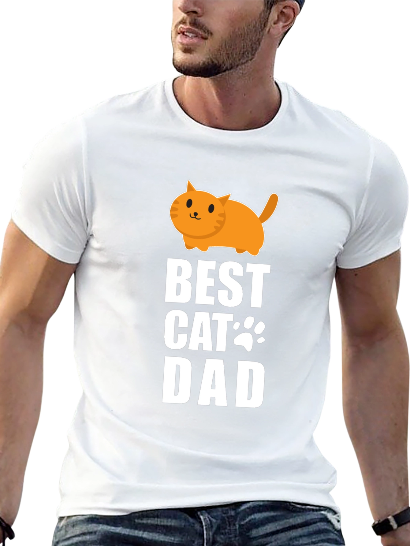Best Cat Dad T-Shirt - Cute Graphic Tee