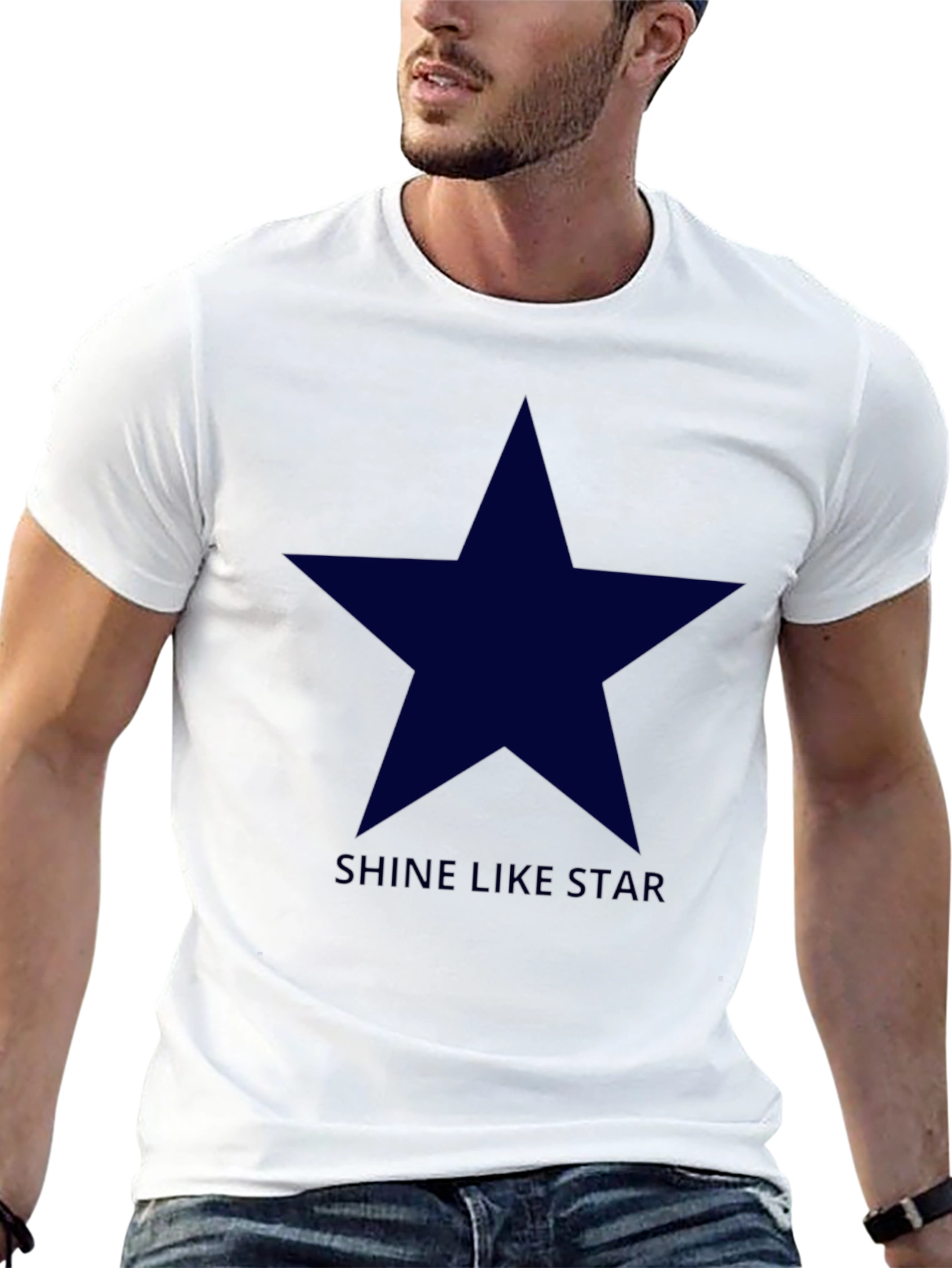 Shine Like Star - Mens Black Graphic Tee