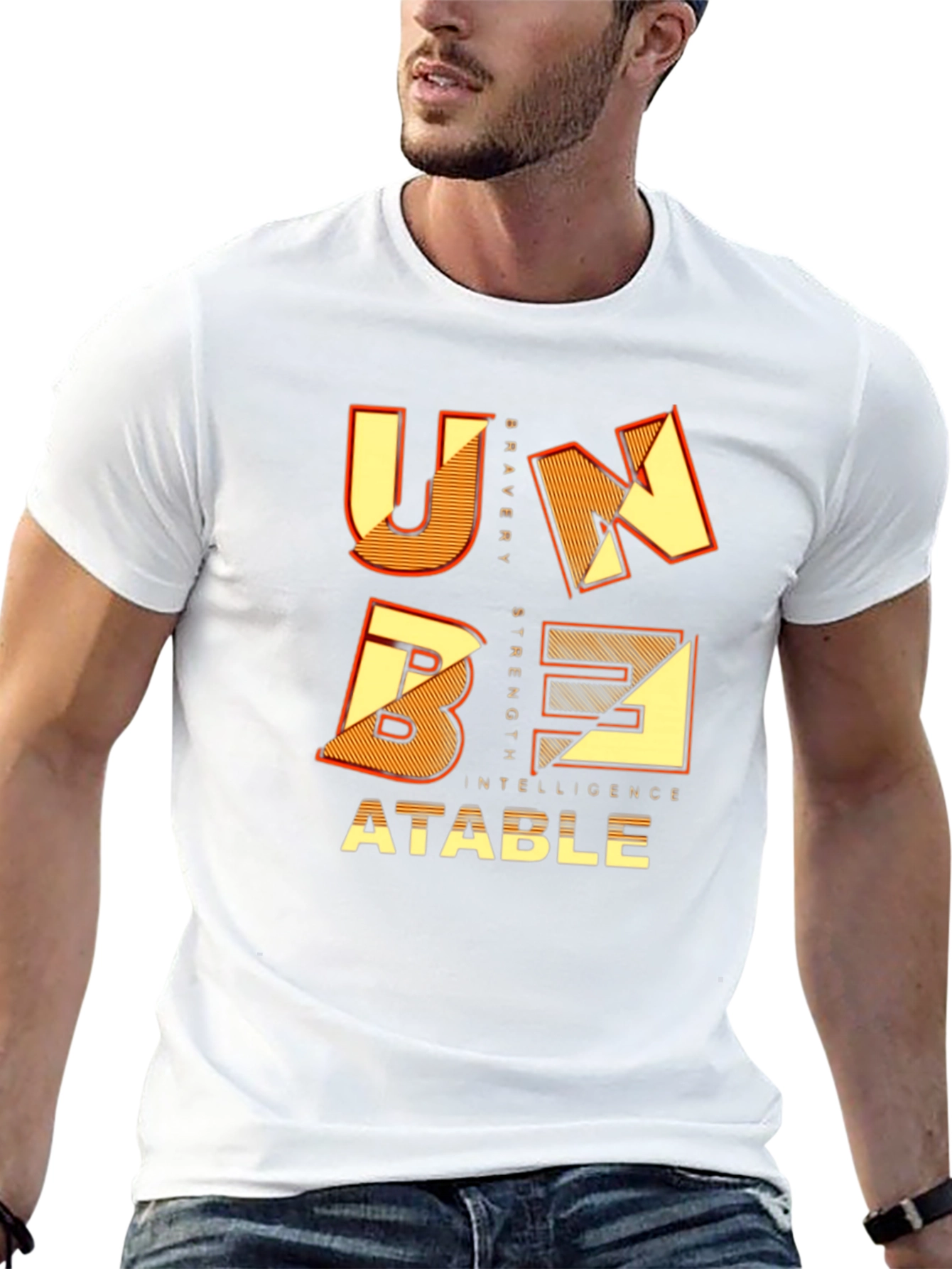 Unbeatable Graphic T-Shirt - Bravery Strength Intelligence