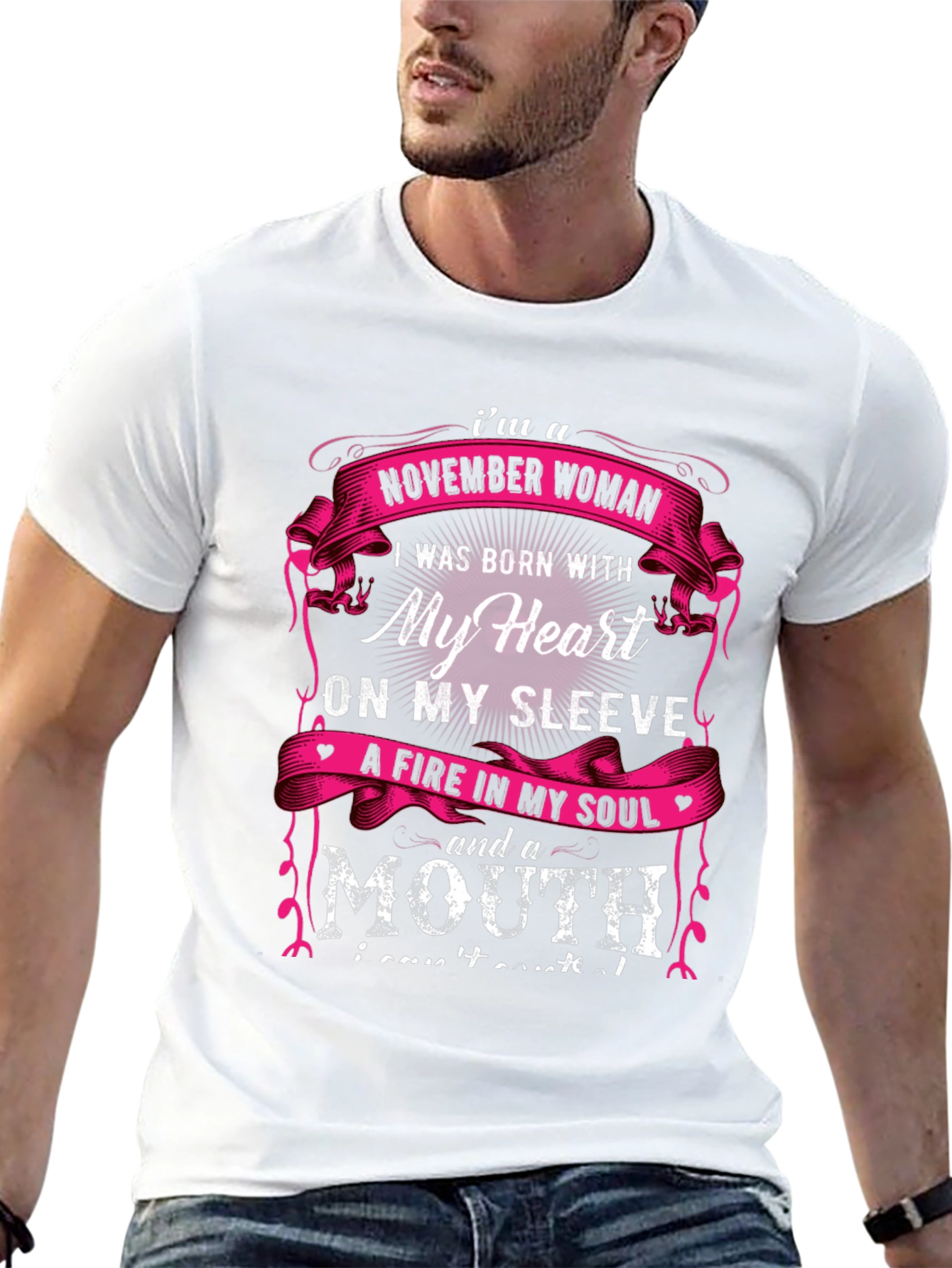 November Woman T-Shirt - Heart on Sleeve