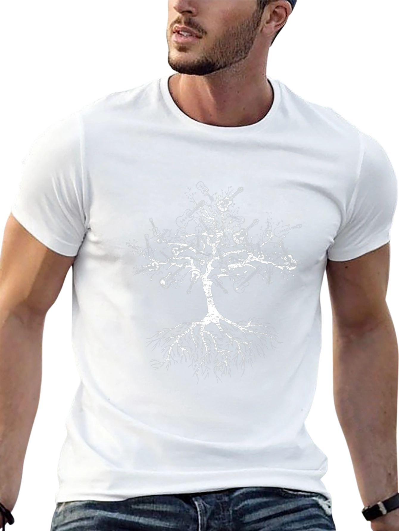Guitar Tree Graphic Tee - Musicians Black T-Shirt