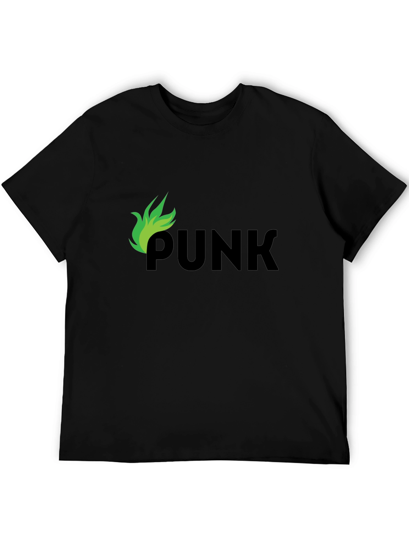 Punk Graphic Tee - Black Cotton T-Shirt