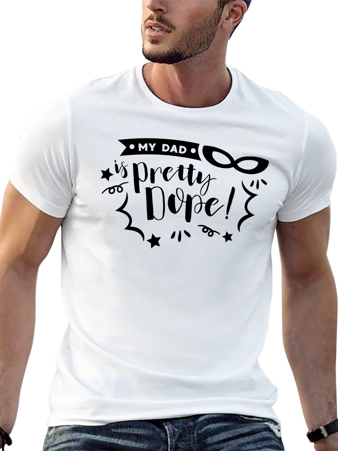 My Dad is Pretty Dope! Mens Black T-Shirt