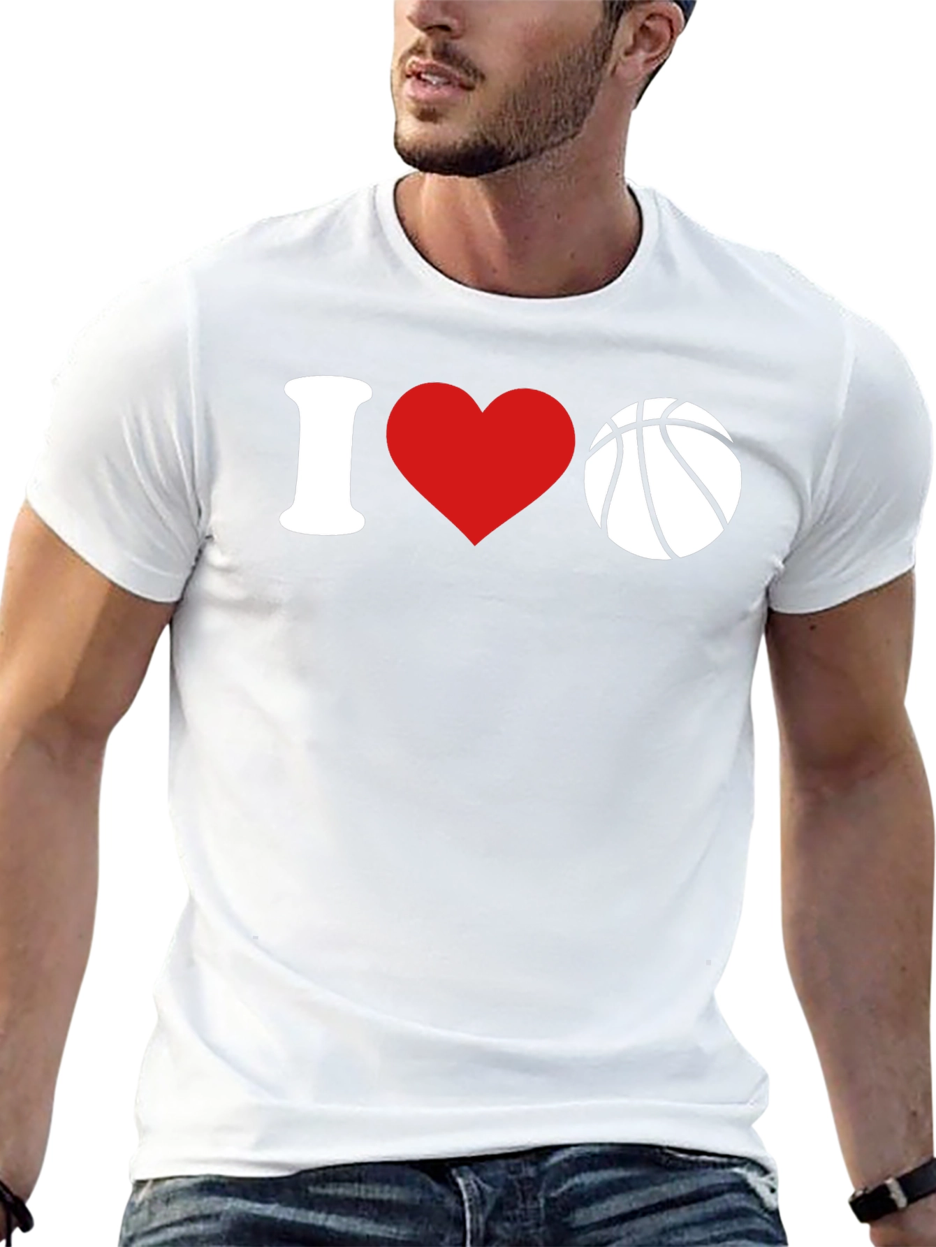 I Love Basketball Graphic T-Shirt
