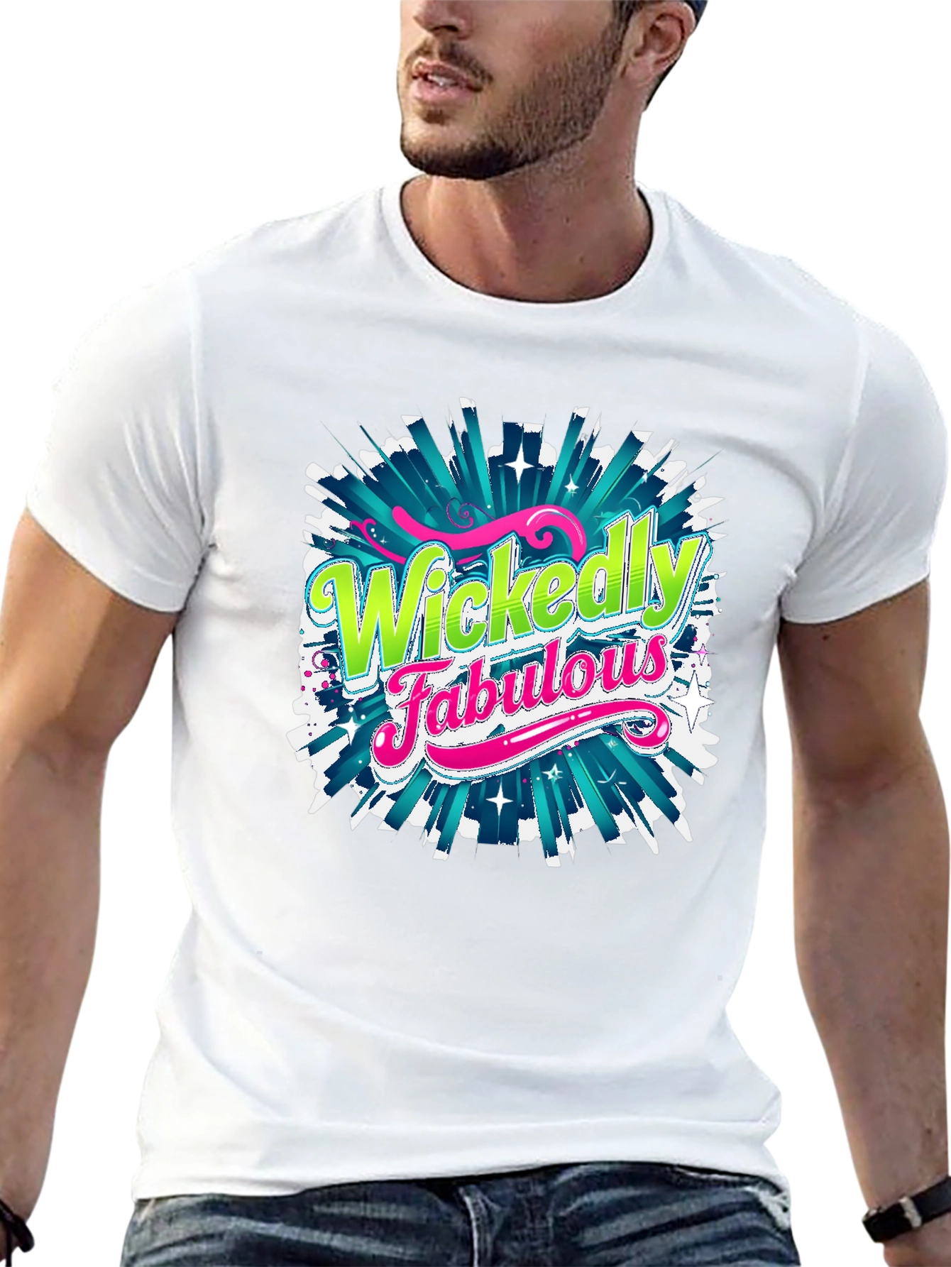 Wickedly Fabulous Graphic Tee - Black Cotton T-Shirt