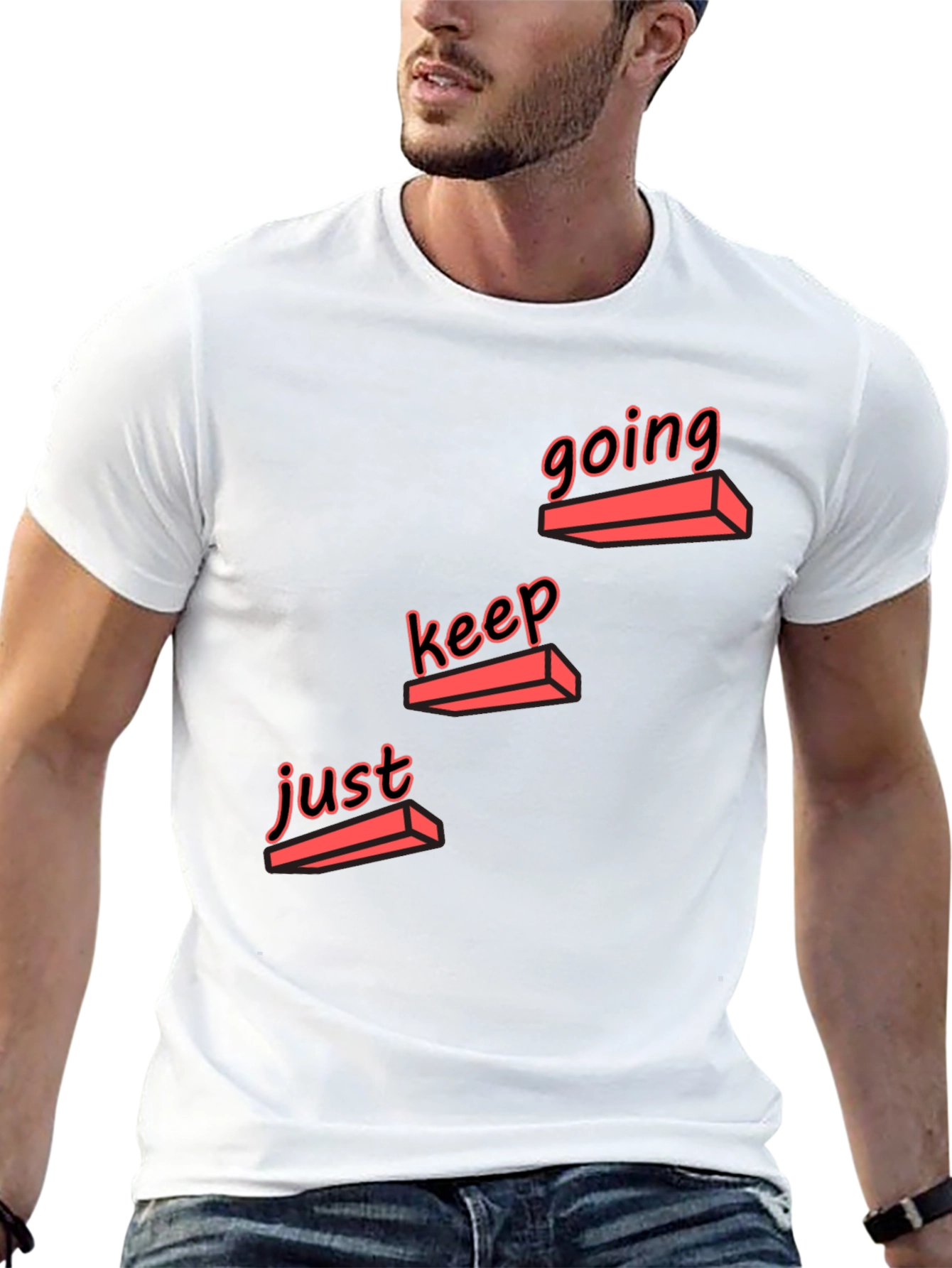 Just Keep Going Stylish Graphic Tee