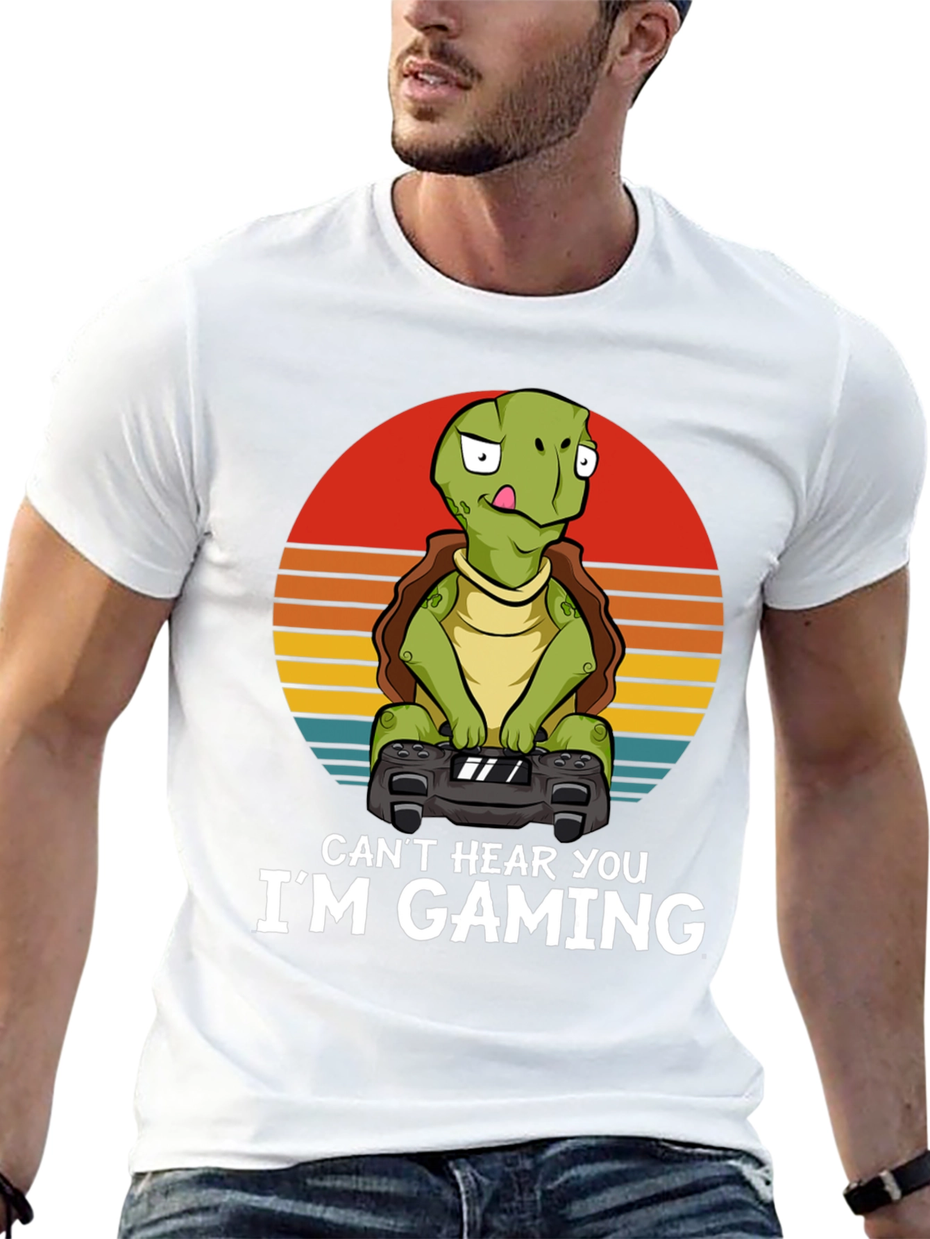 Gamer Turtle T-Shirt - Cant Hear You Im Gaming